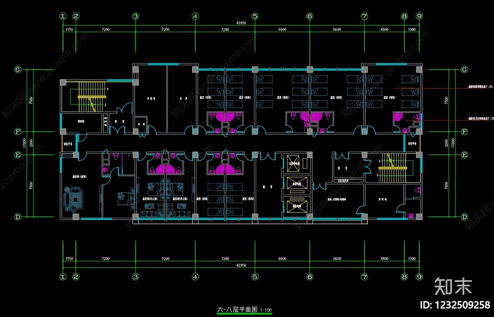 医院建筑cad施工图下载【ID:1232509258】