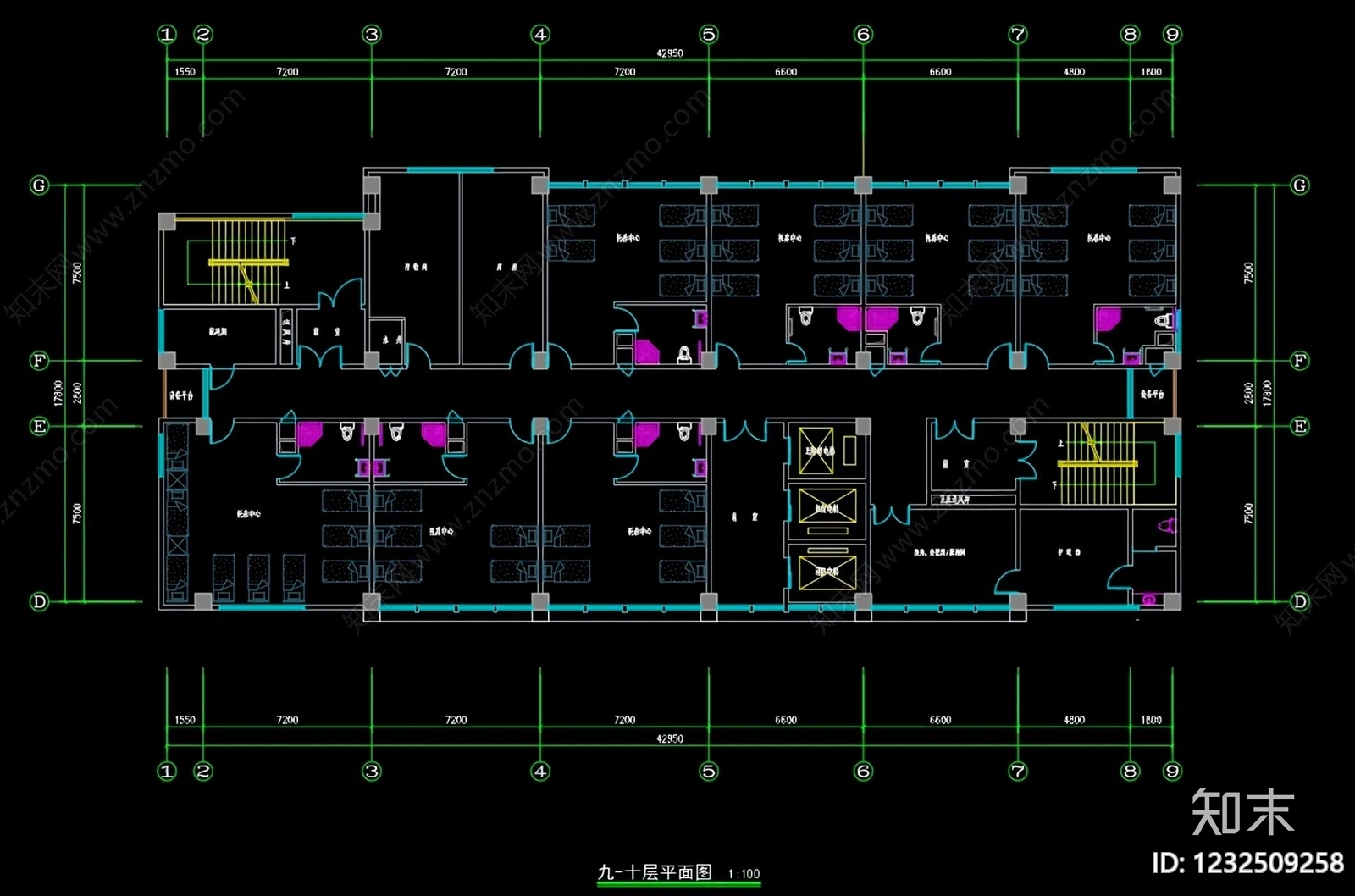 医院建筑cad施工图下载【ID:1232509258】