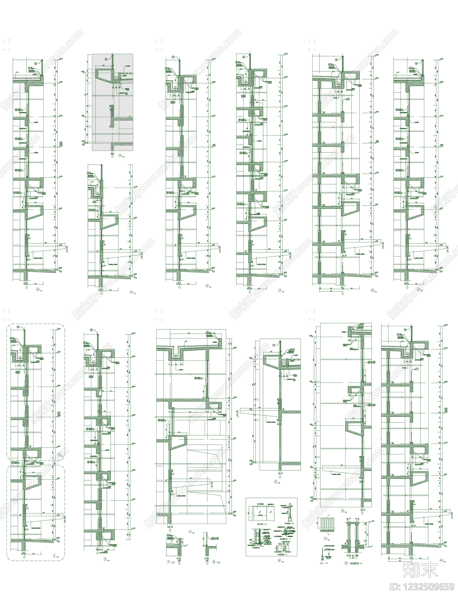 办公楼建筑cad施工图下载【ID:1232509659】