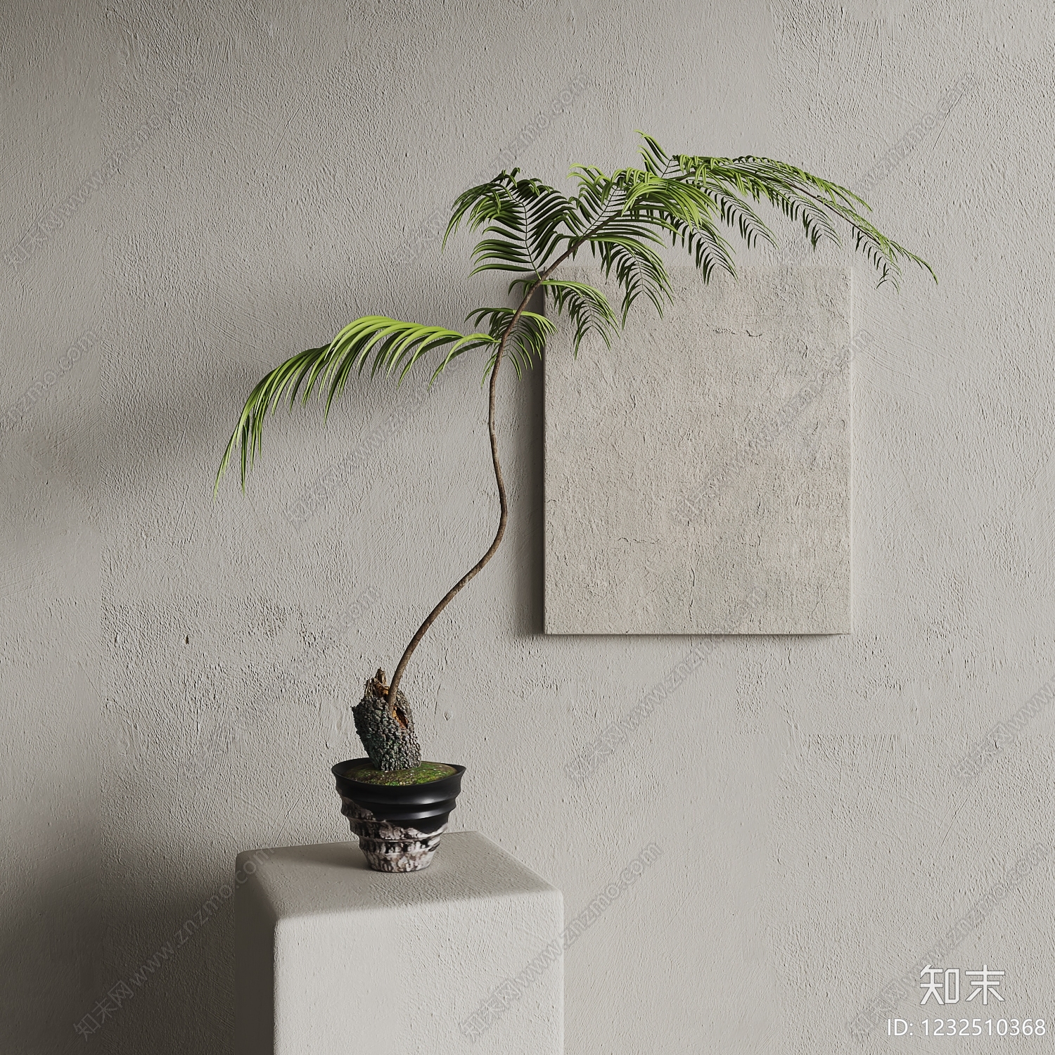 侘寂盆栽SU模型下载【ID:1232510368】