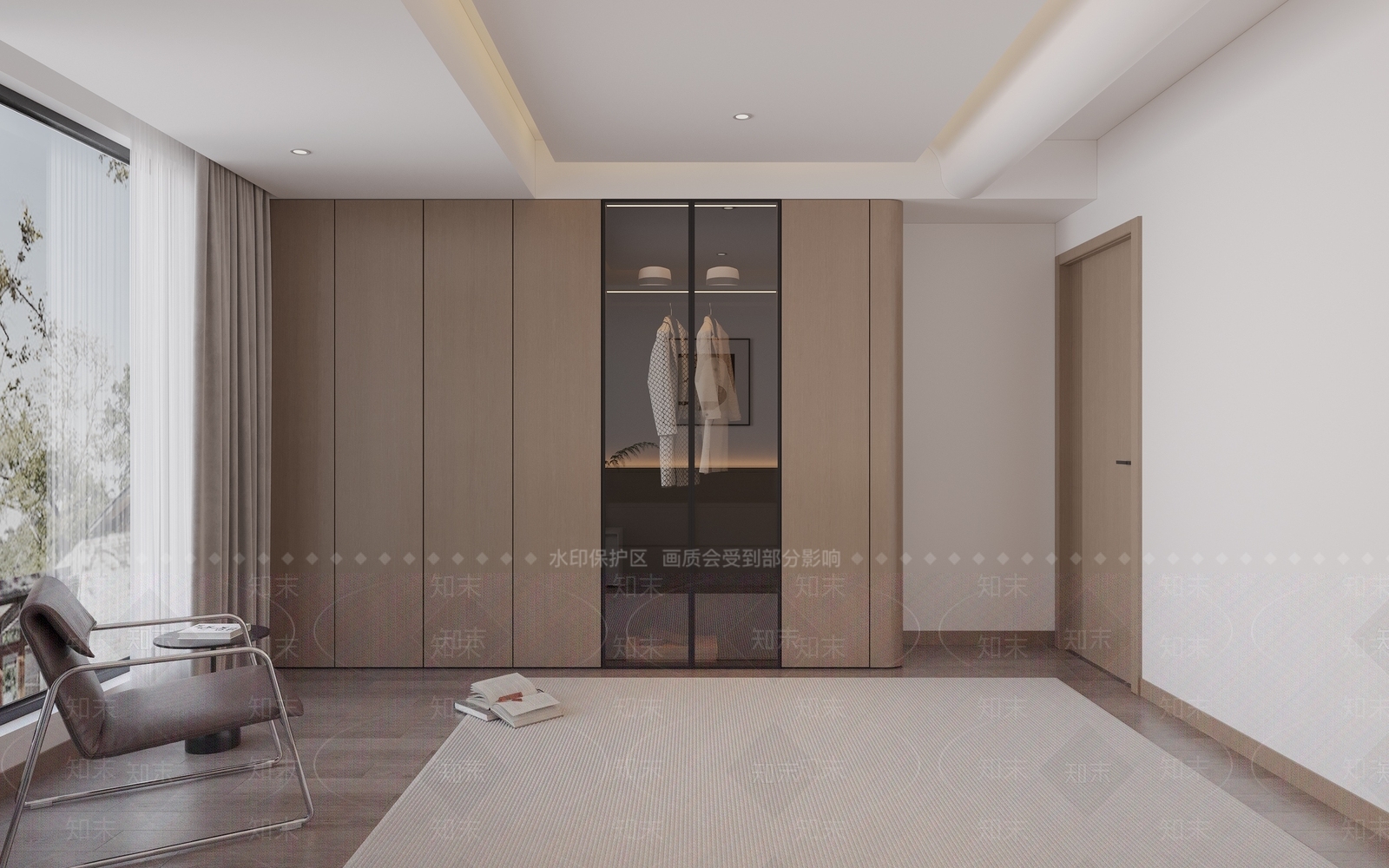 现代简约主卧3D模型下载【ID:1232513986】