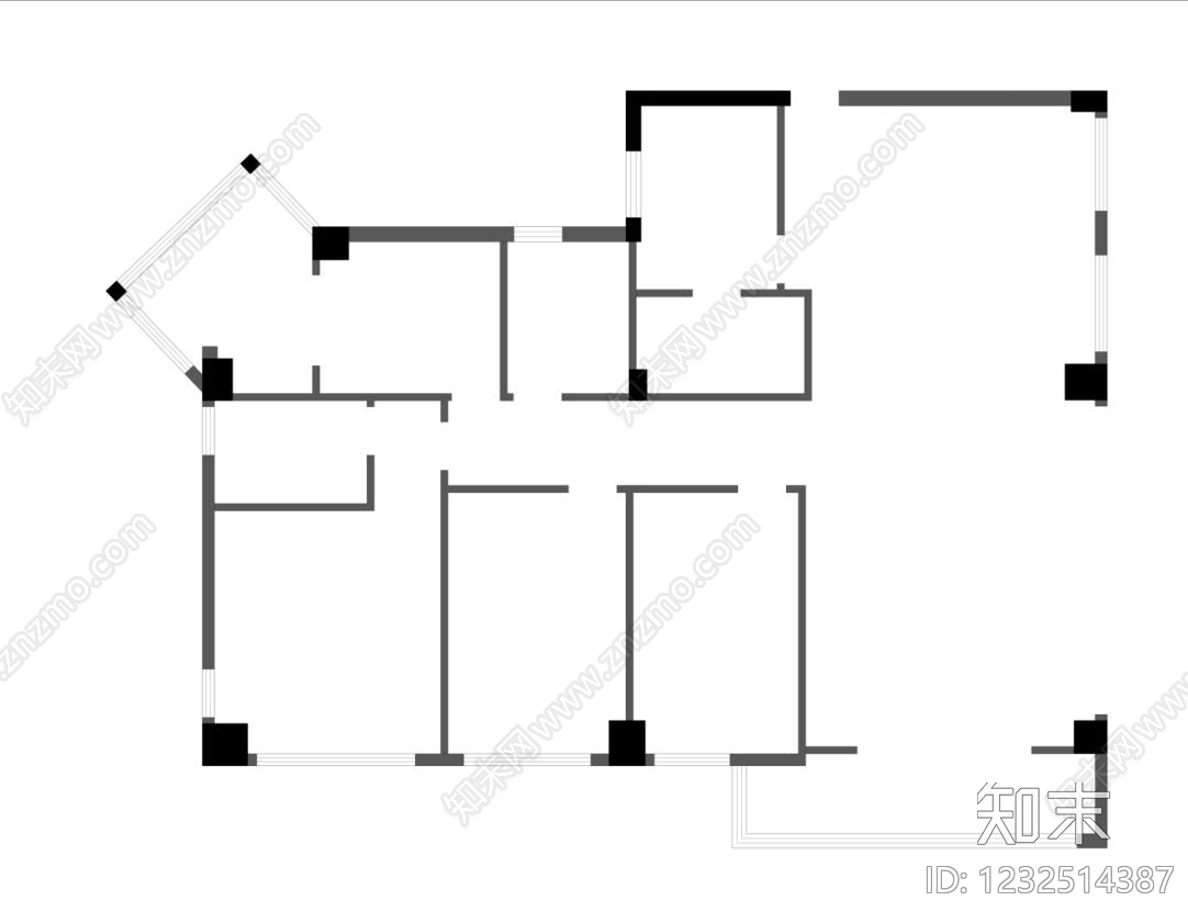 大平层cad施工图下载【ID:1232514387】