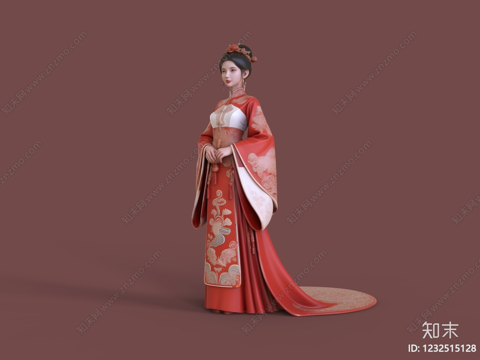 中式女人SU模型下载【ID:1232515128】