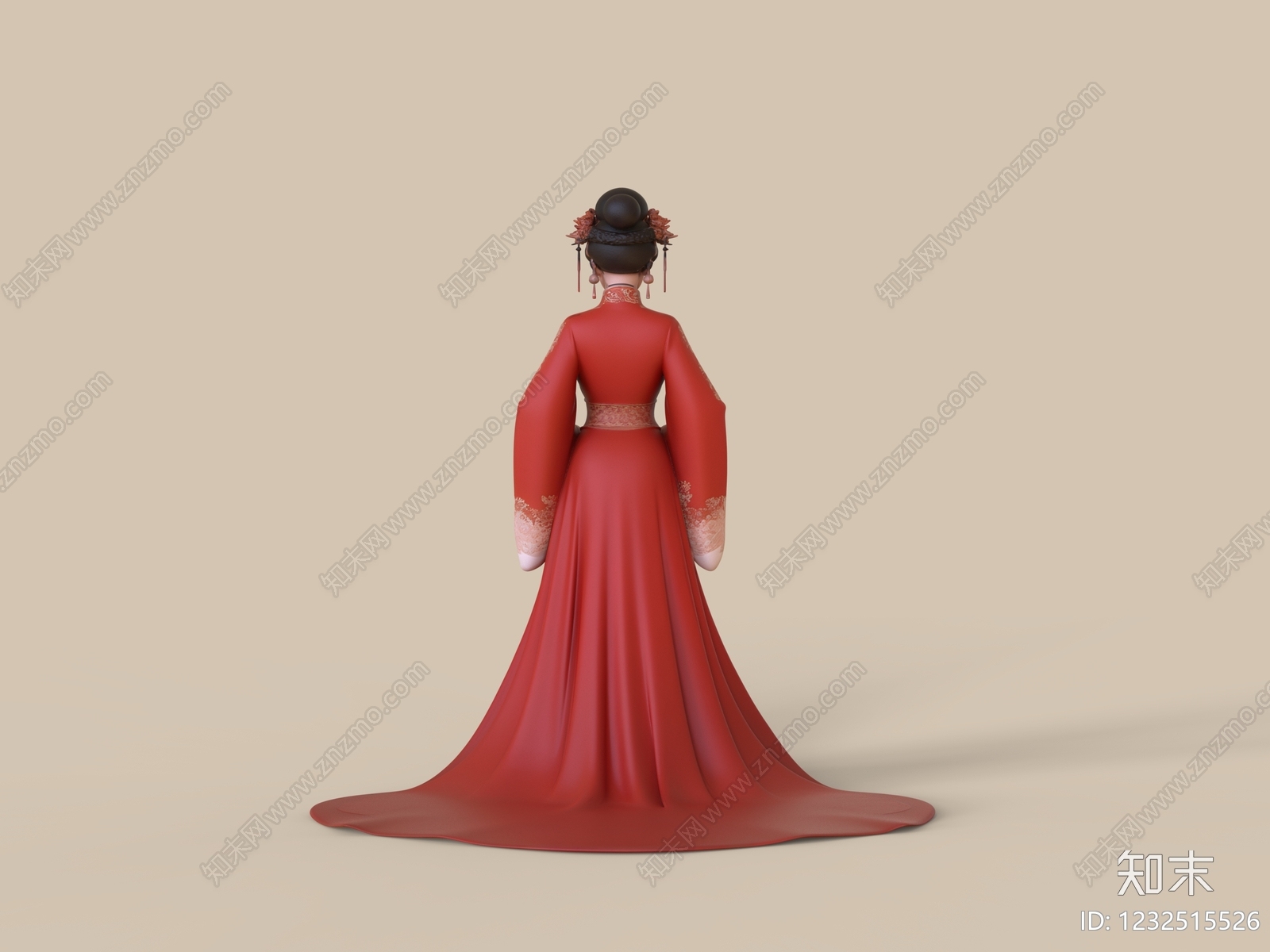 中式女人SU模型下载【ID:1232515526】