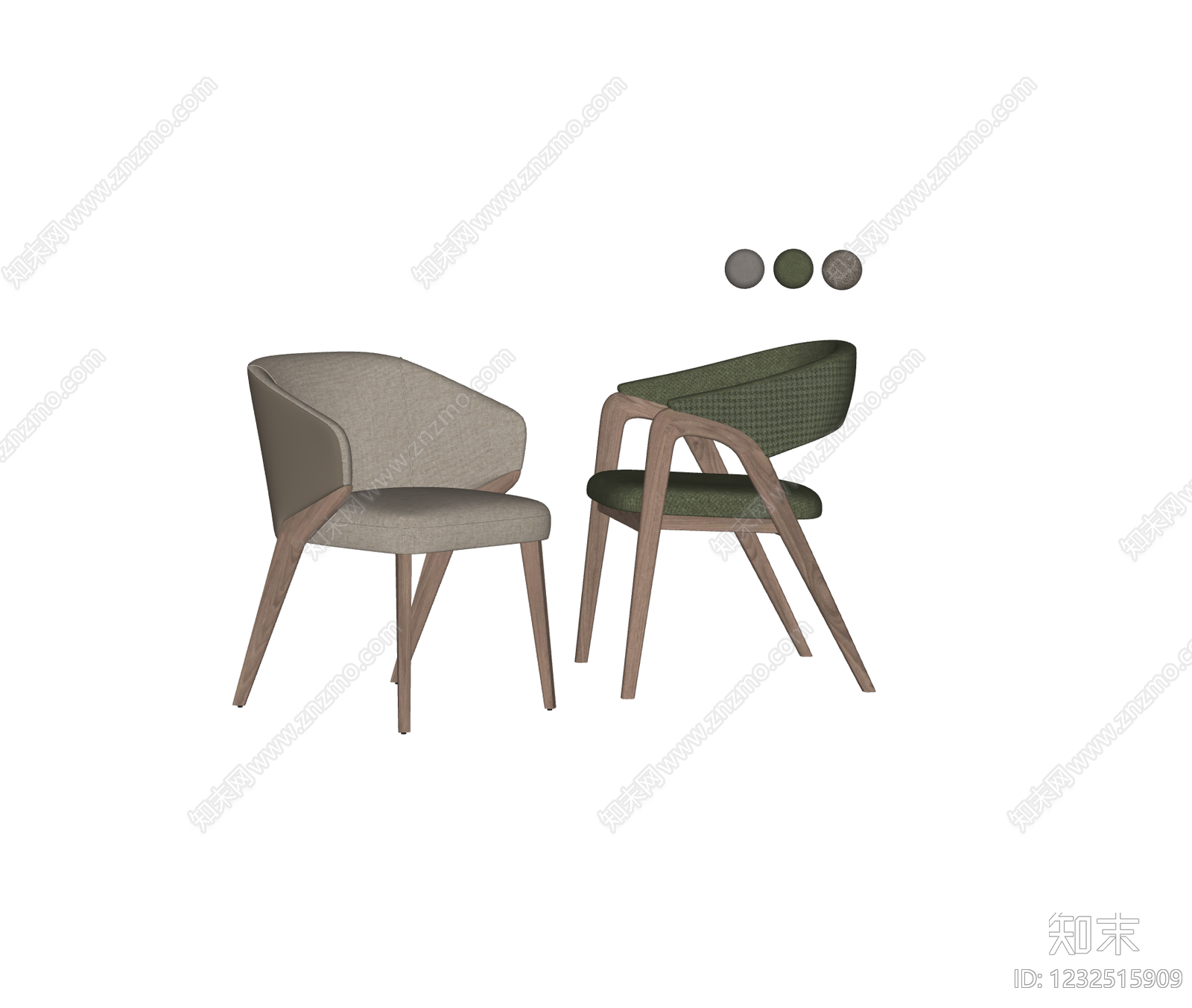 现代简约餐椅SU模型下载【ID:1232515909】