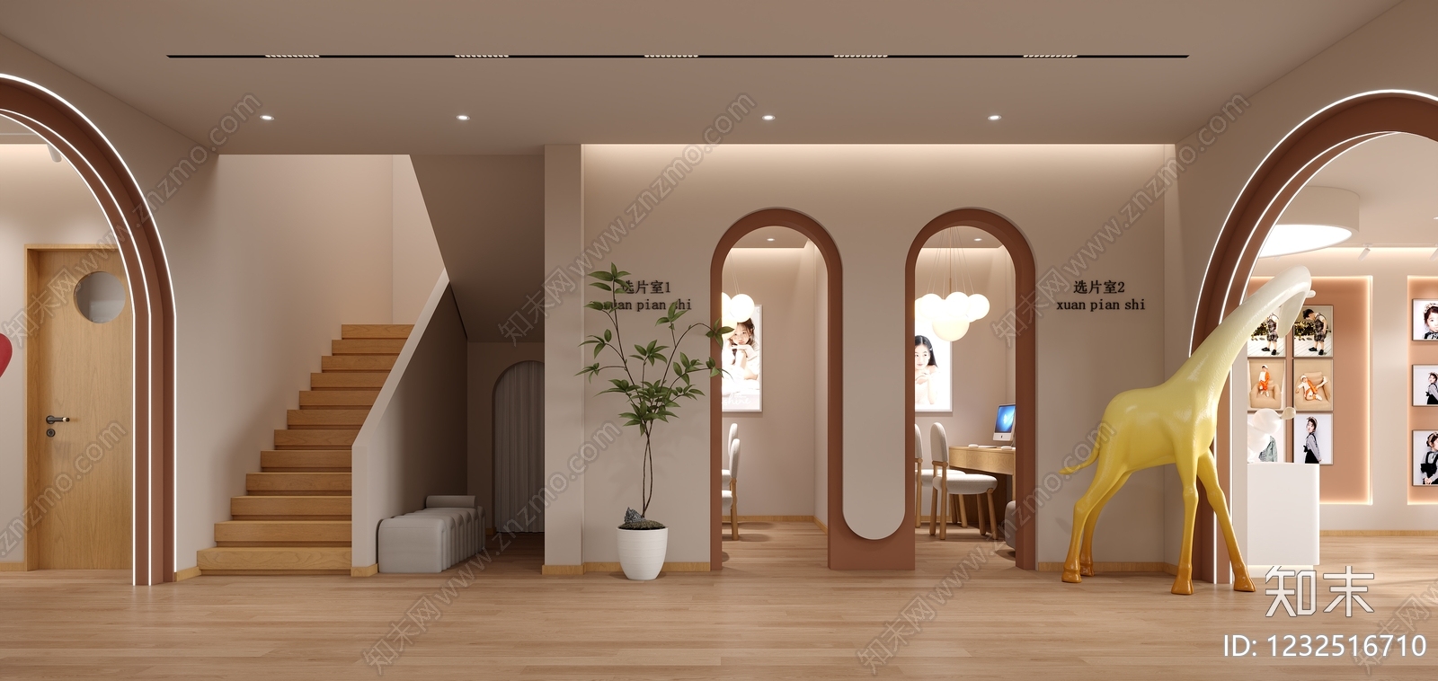 奶油风婚纱摄影3D模型下载【ID:1232516710】
