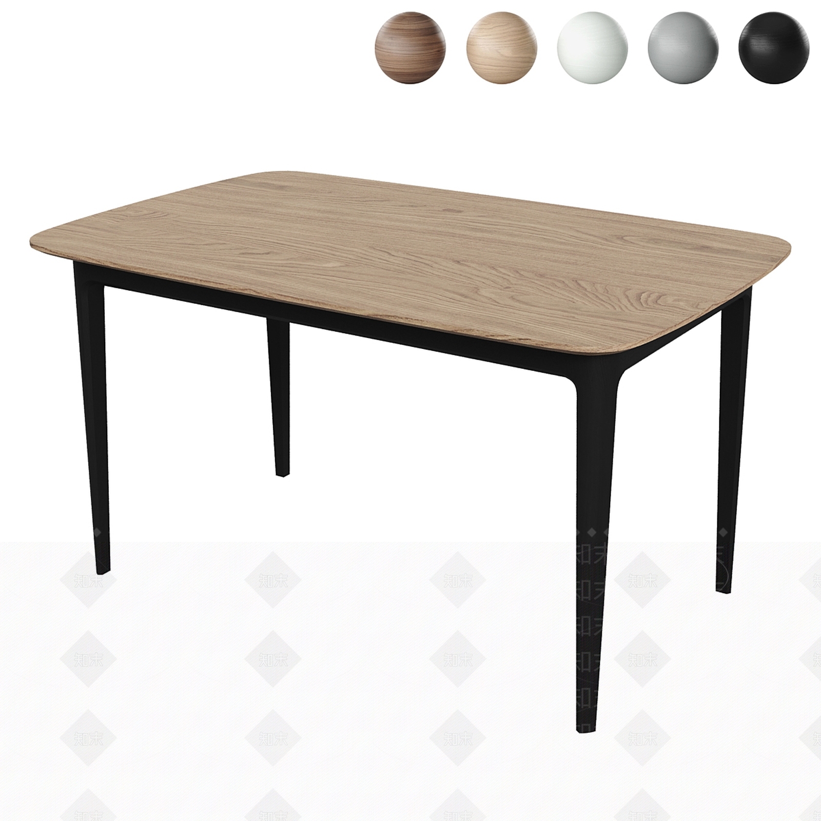 北欧餐桌3D模型下载【ID:1232517028】
