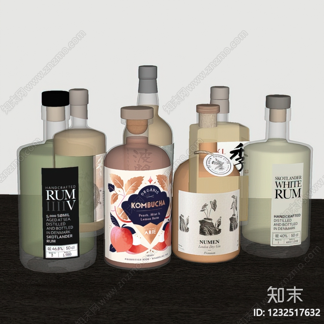 极简酒具SU模型下载【ID:1232517632】