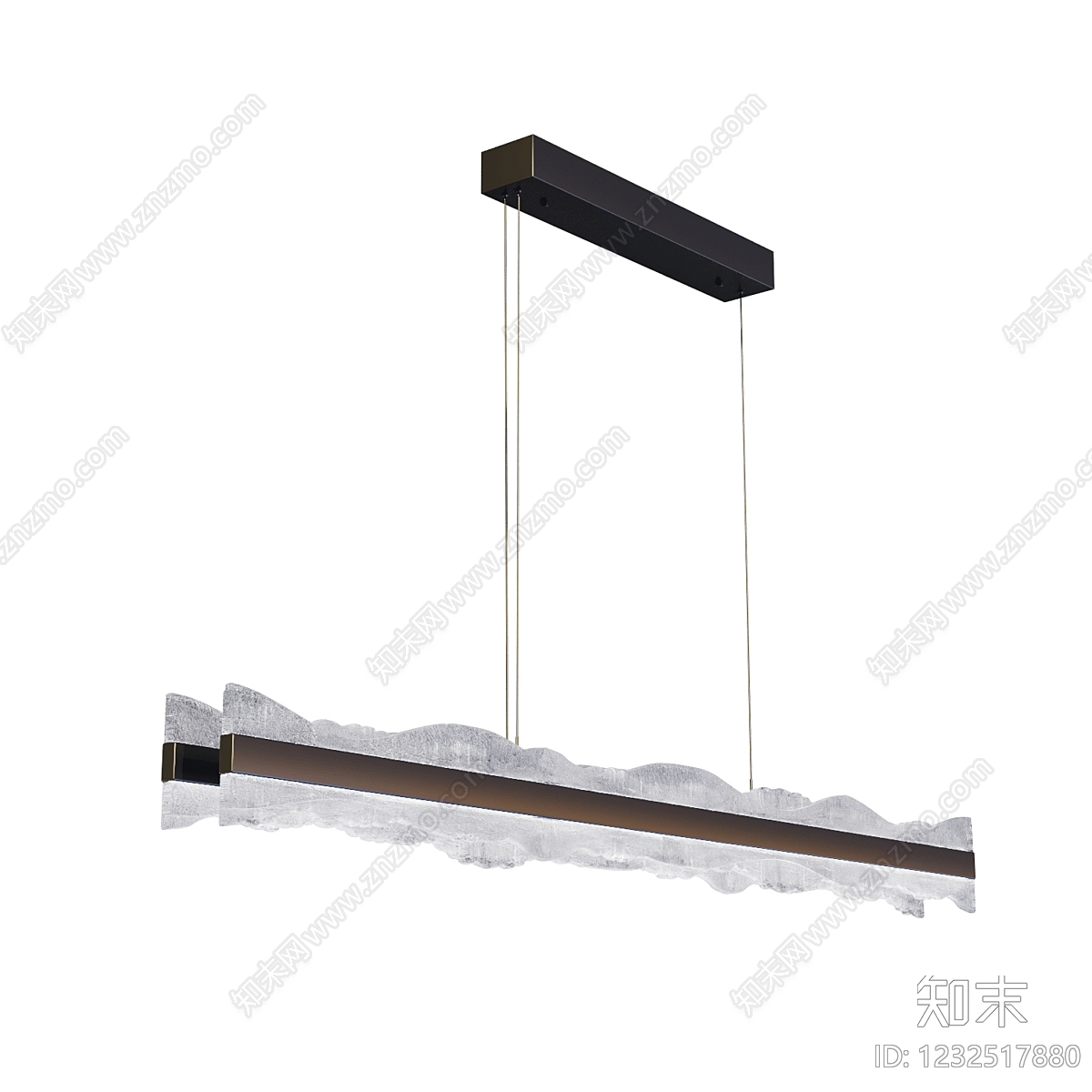 新中式长条吊灯3D模型下载【ID:1232517880】