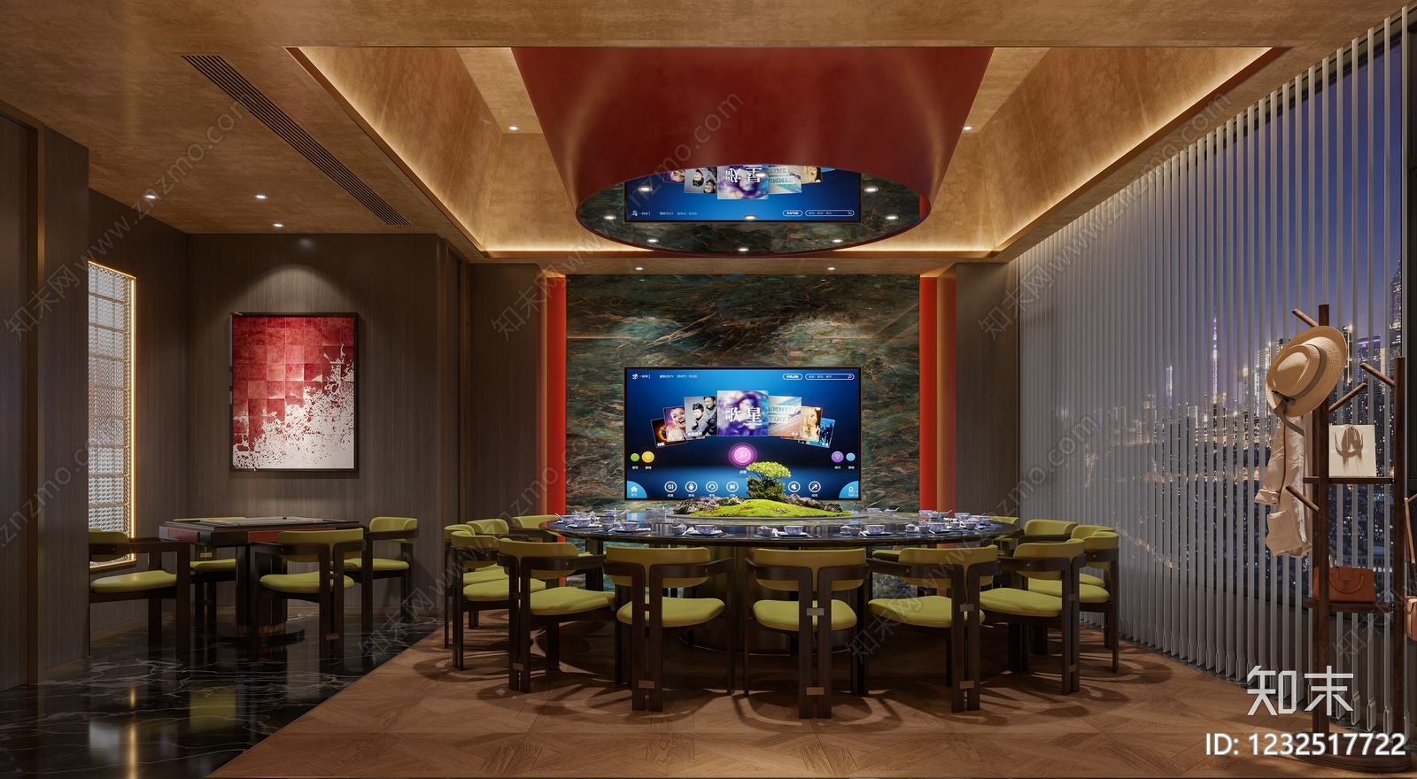 新中式包厢3D模型下载【ID:1232517722】