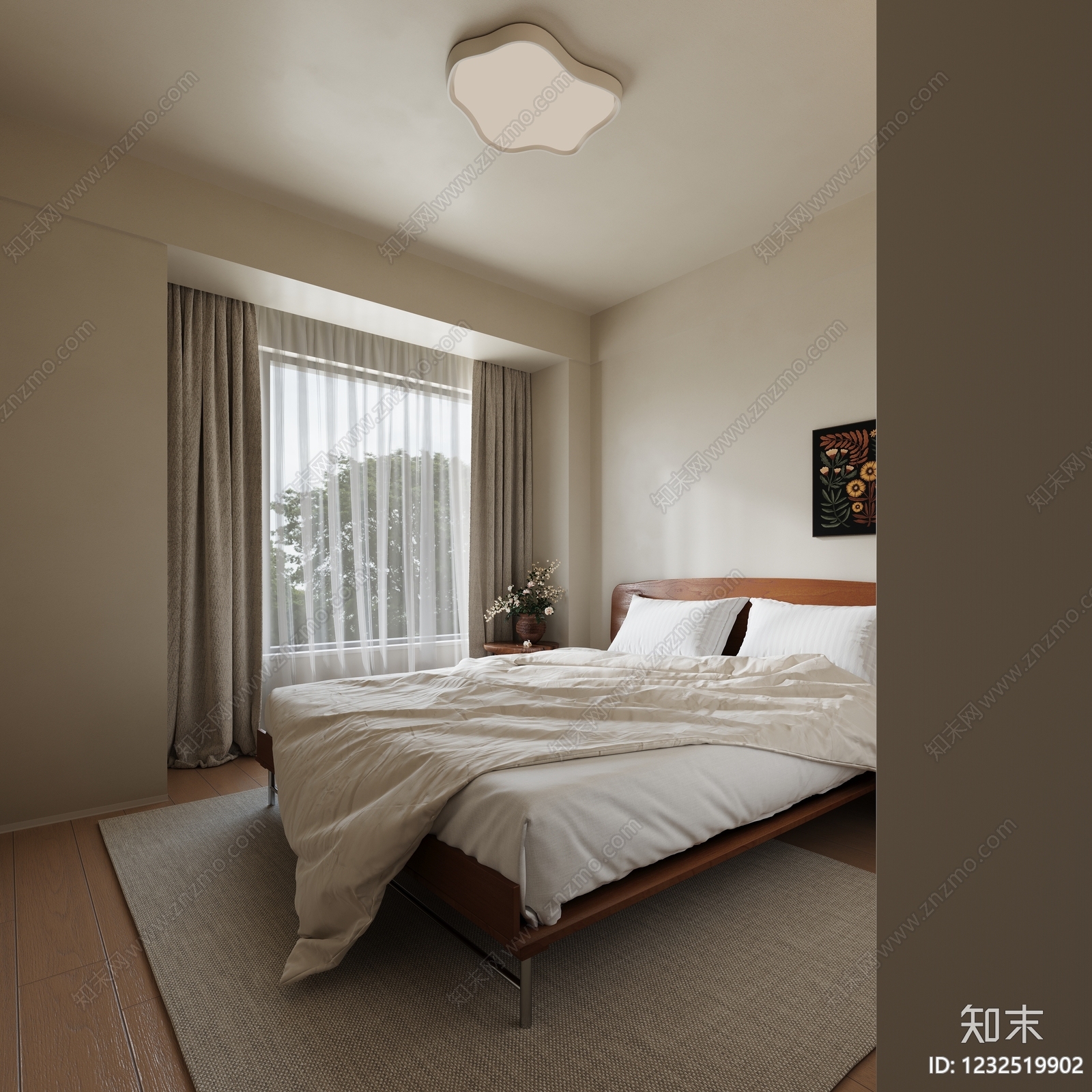中古风家居卧室3D模型下载【ID:1232519902】
