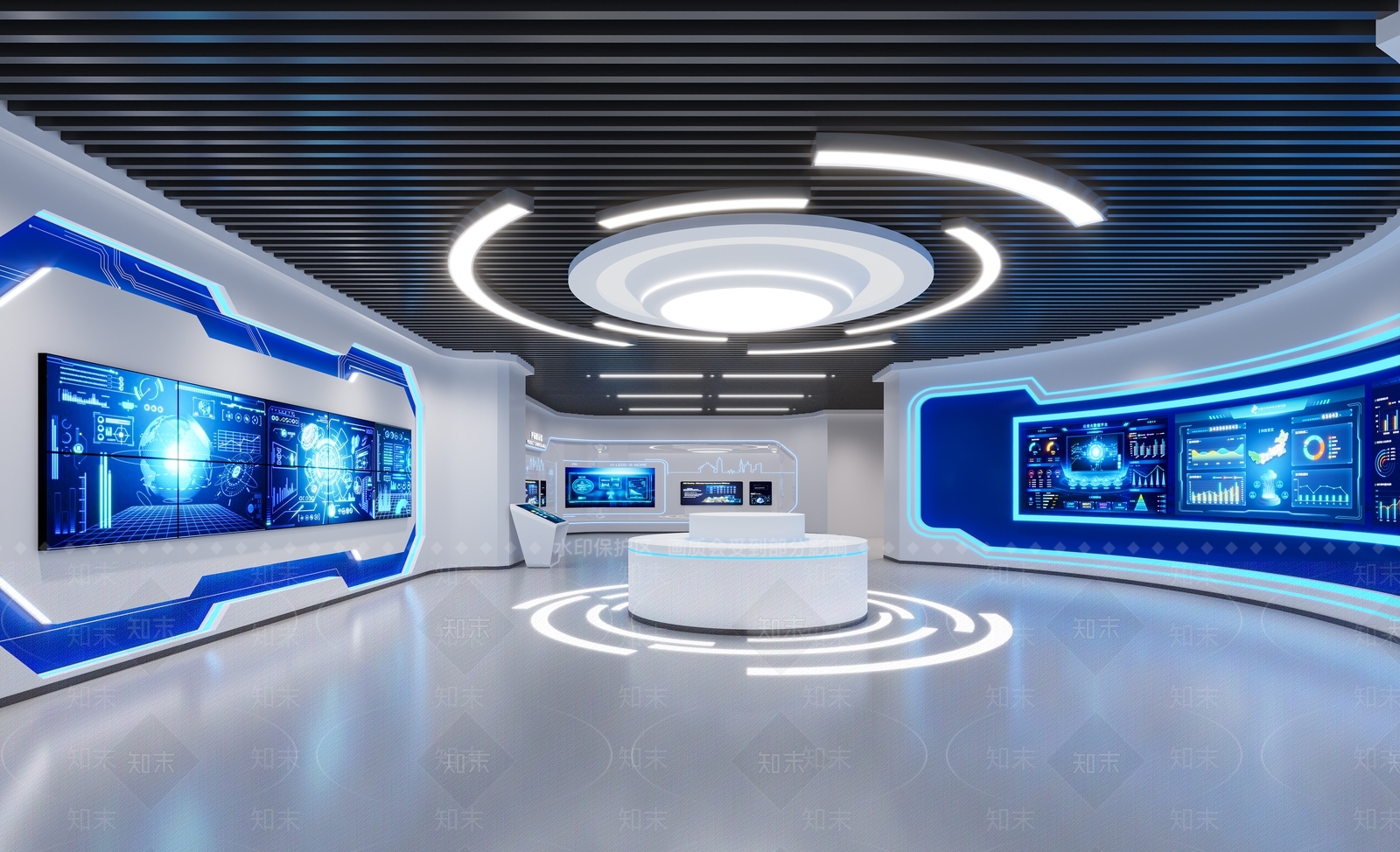 未来主义科技展厅3D模型下载【ID:1232520992】