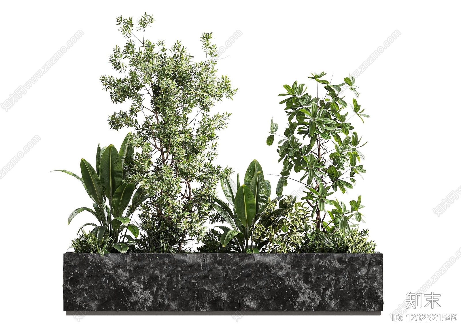 工业风植物组合SU模型下载【ID:1232521549】