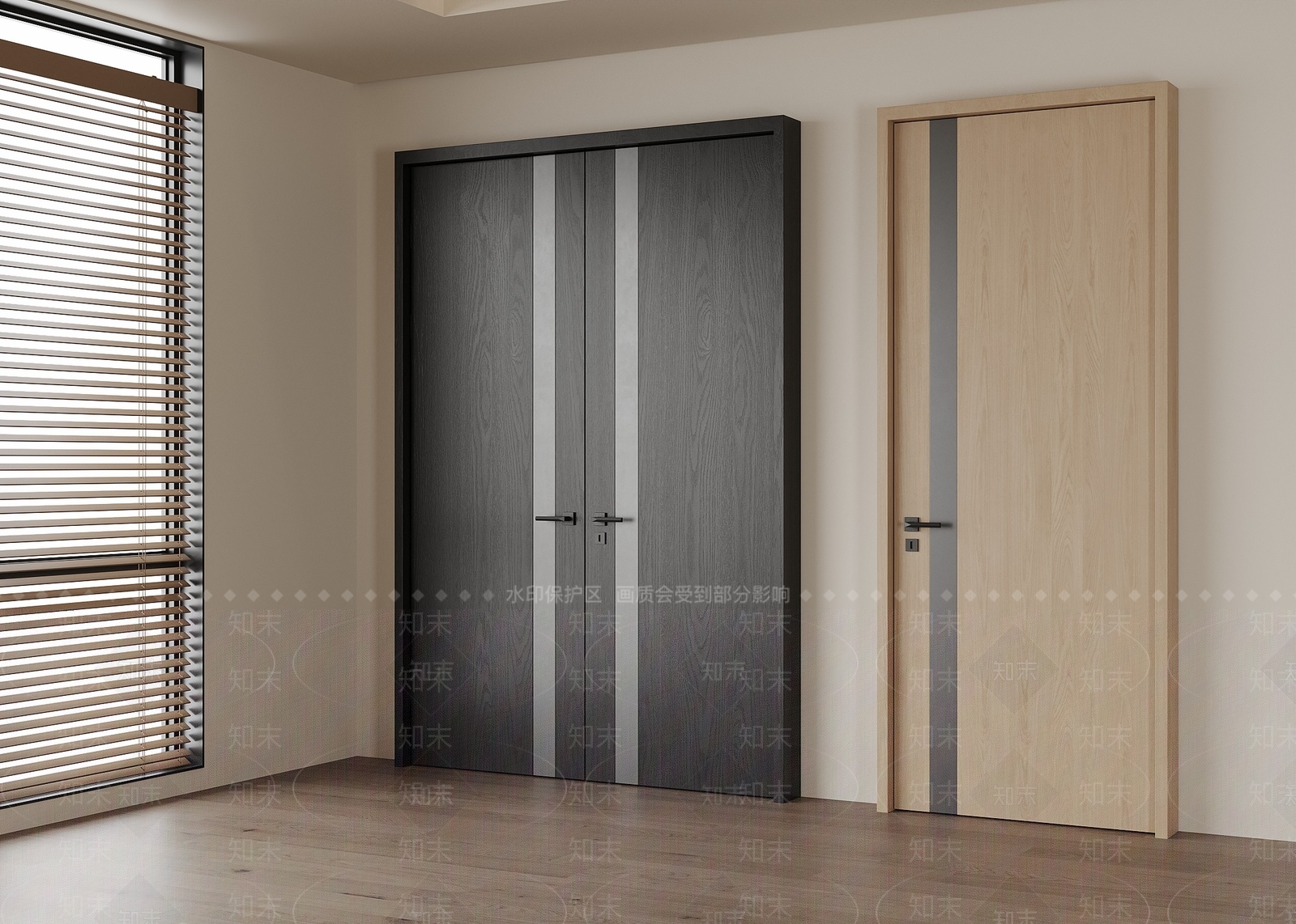 现代简约门组合3D模型下载【ID:1232529747】