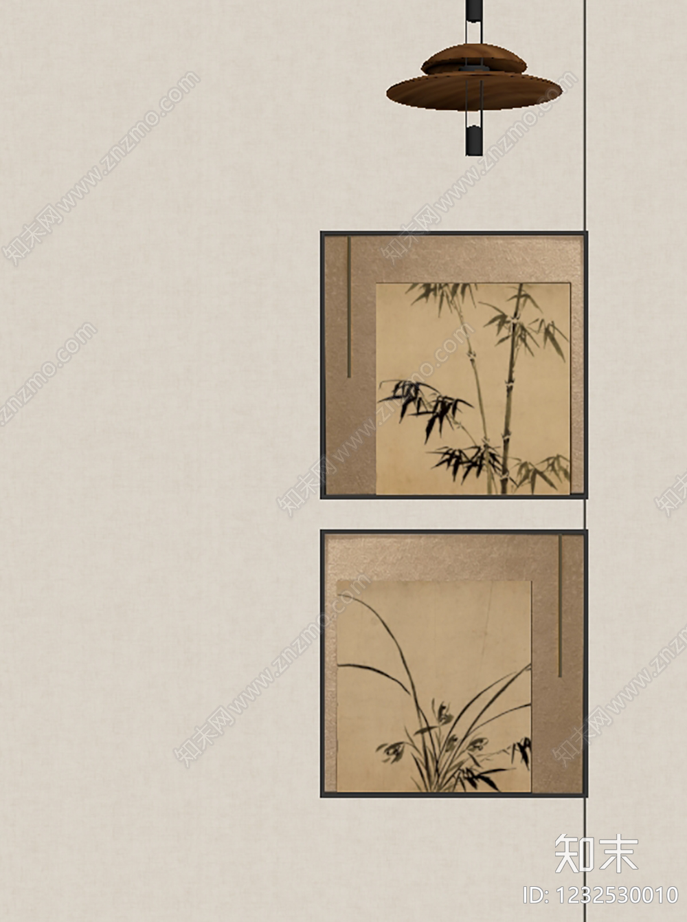 挂画组合SU模型下载【ID:1232530010】