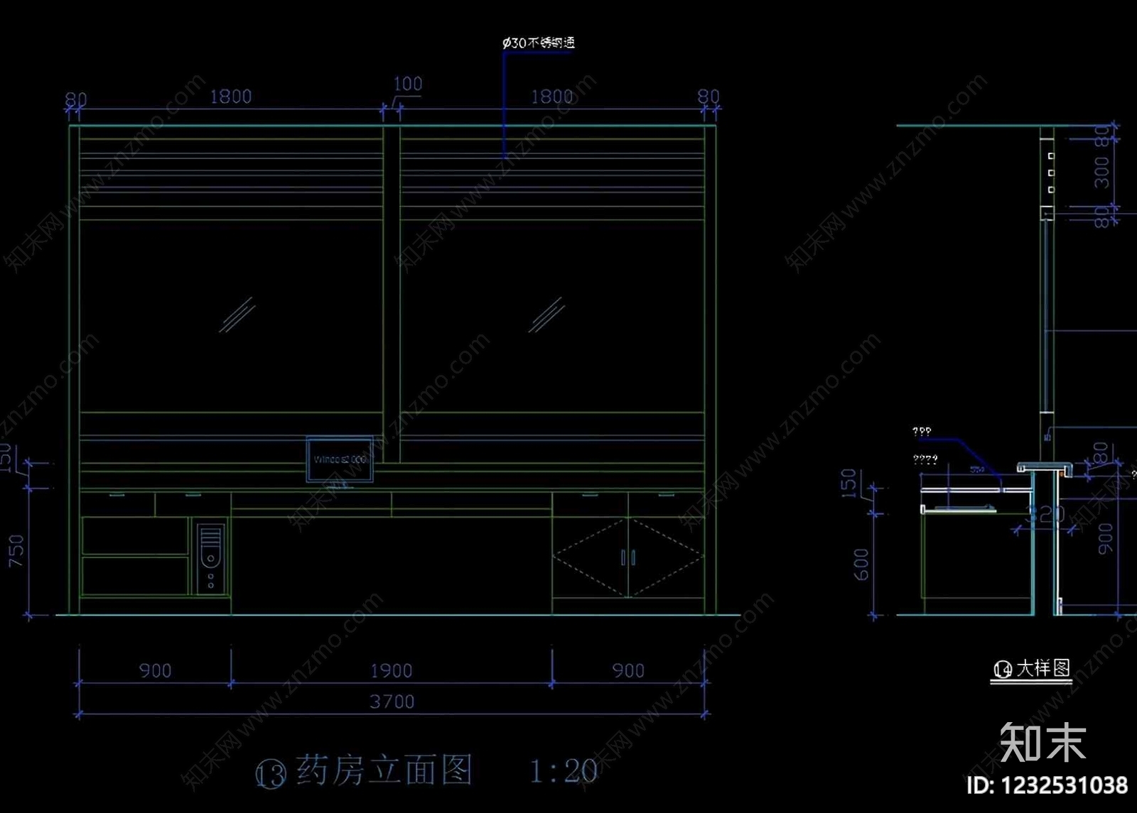 医院cad施工图下载【ID:1232531038】