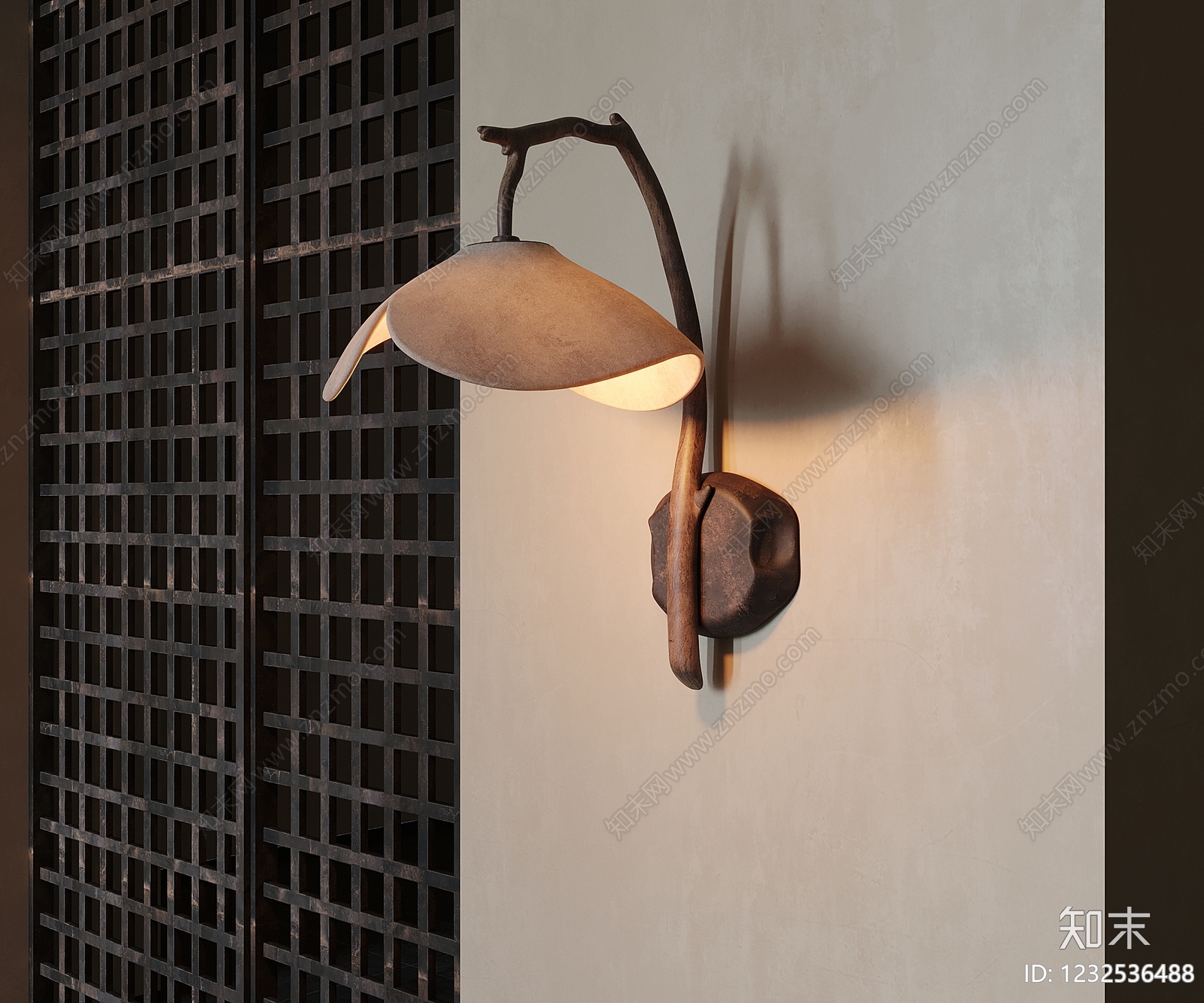 侘寂壁灯3D模型下载【ID:1232536488】