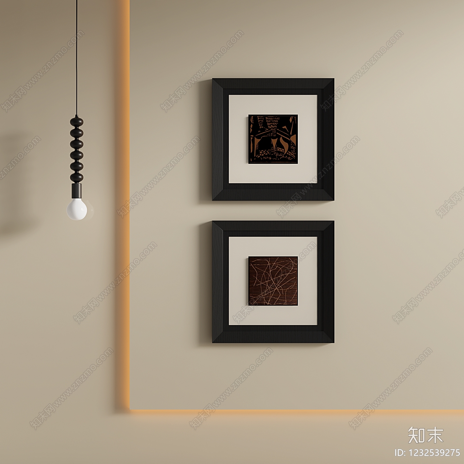 极简挂画SU模型下载【ID:1232539275】