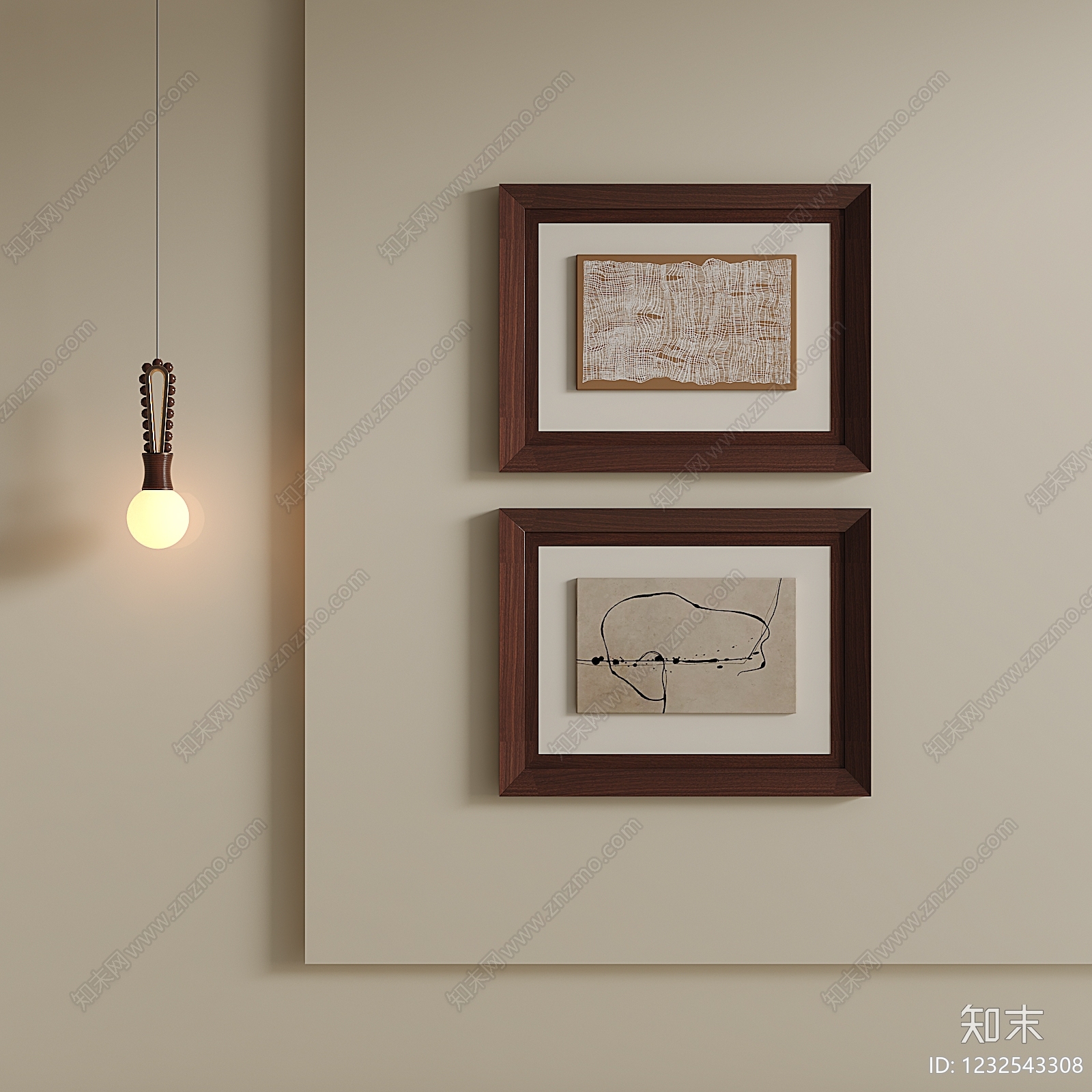 中古风组合画3D模型下载【ID:1232543308】