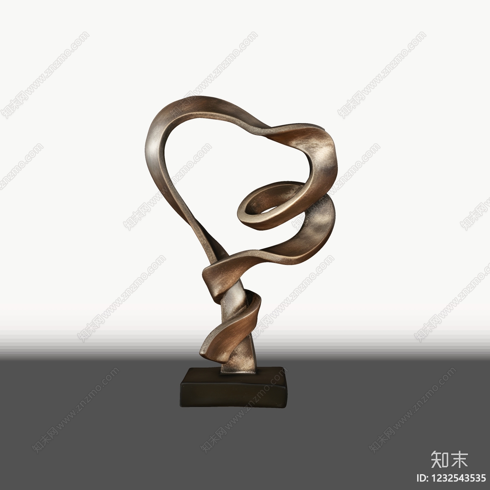 现代雕塑摆件SU模型下载【ID:1232543535】