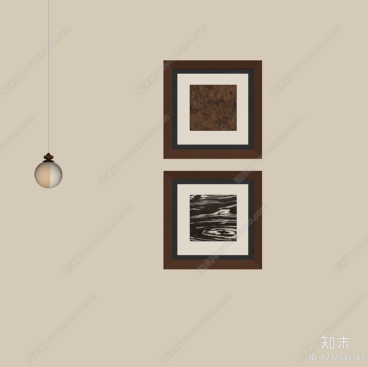 中古风挂画SU模型下载【ID:1232545163】