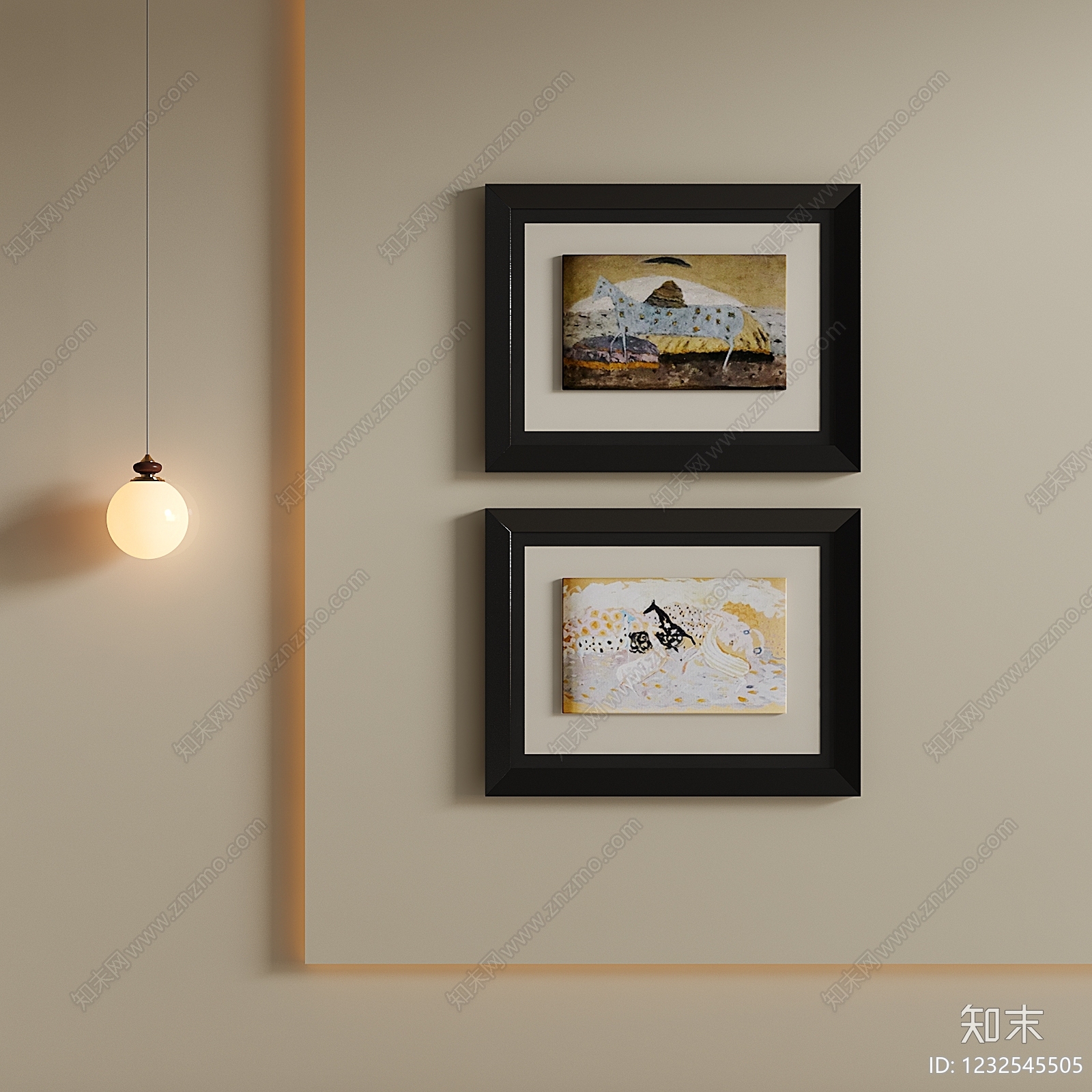极简挂画SU模型下载【ID:1232545505】