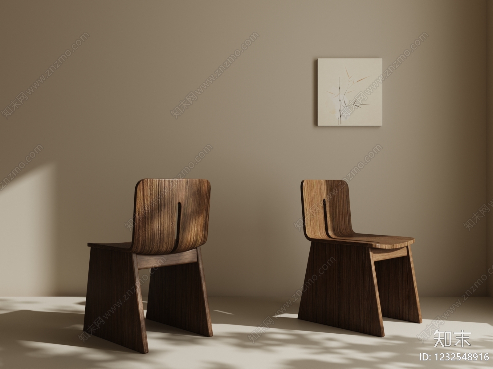 极简餐椅3D模型下载【ID:1232548916】