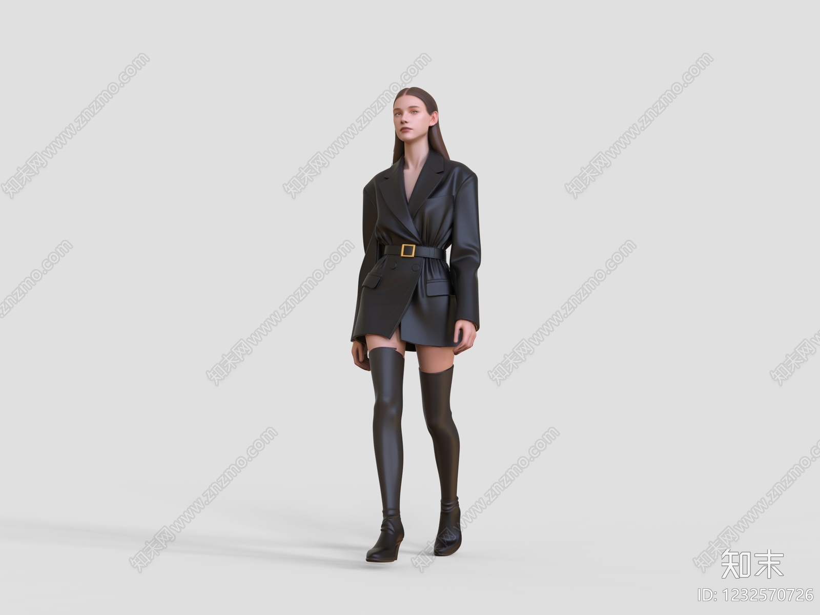 极简女人SU模型下载【ID:1232570726】
