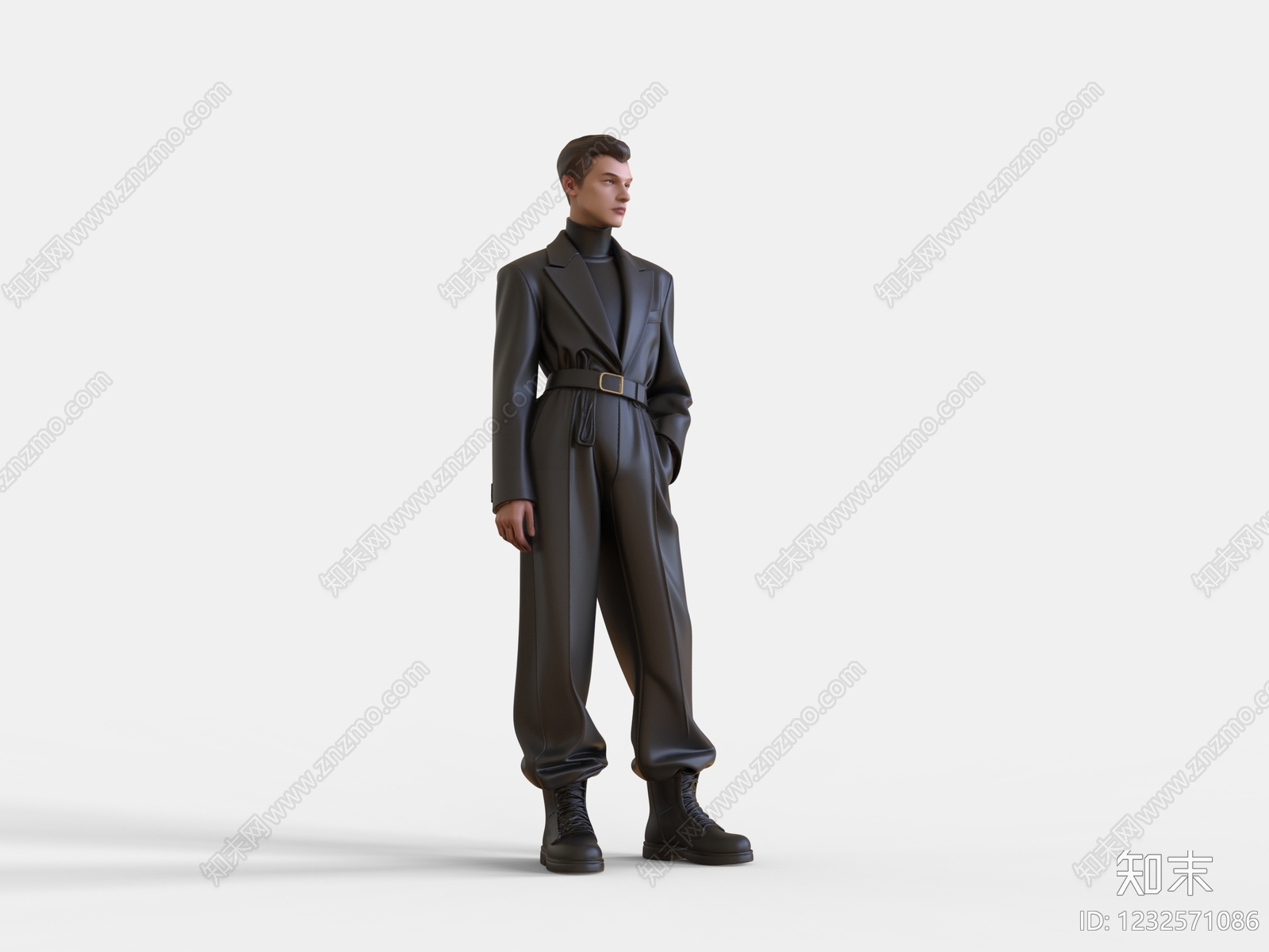 极简男人SU模型下载【ID:1232571086】