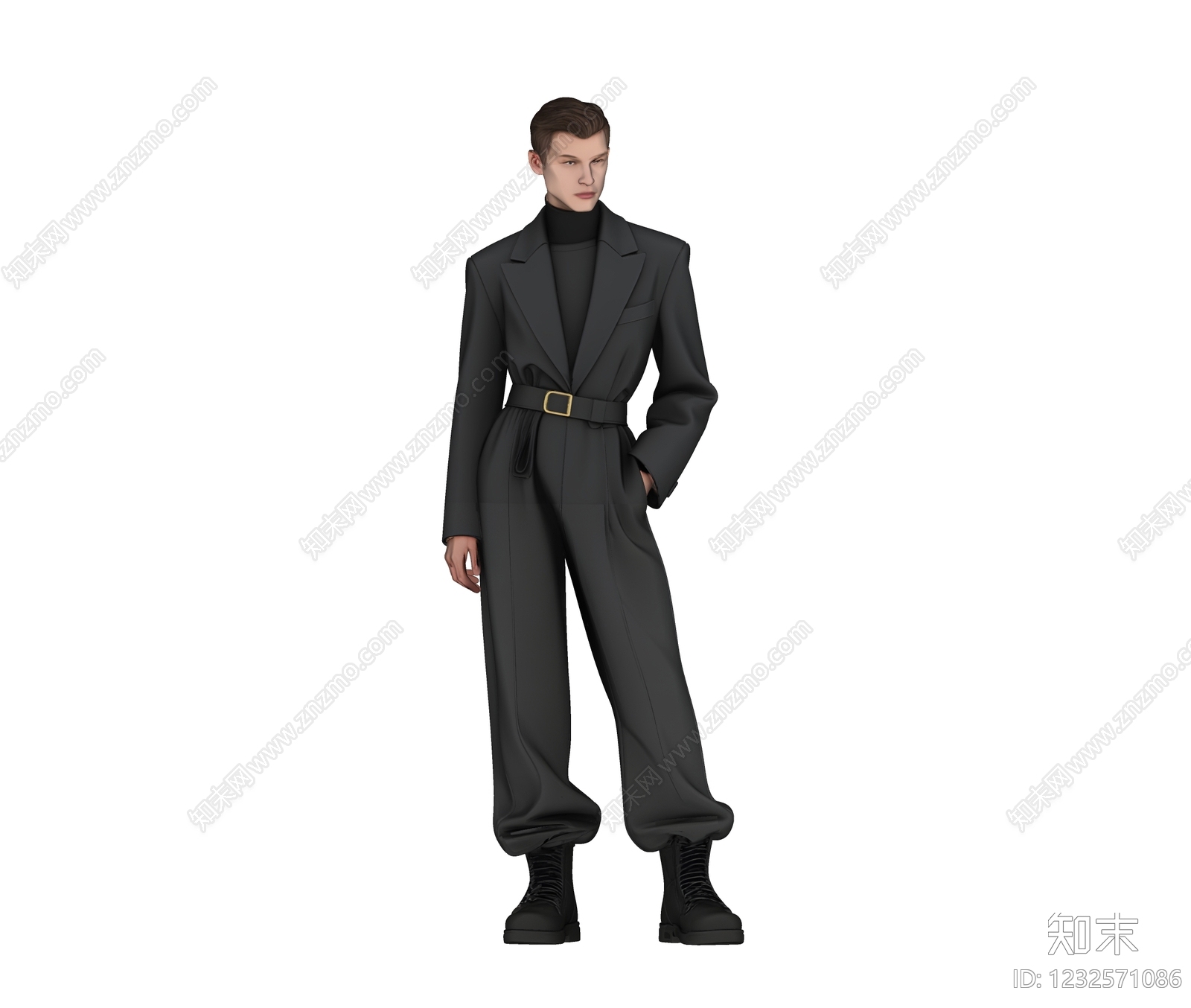 极简男人SU模型下载【ID:1232571086】