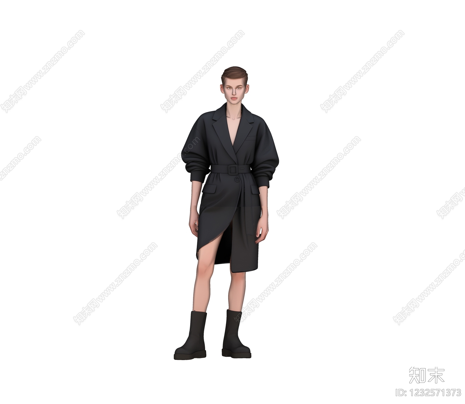 极简男人SU模型下载【ID:1232571373】