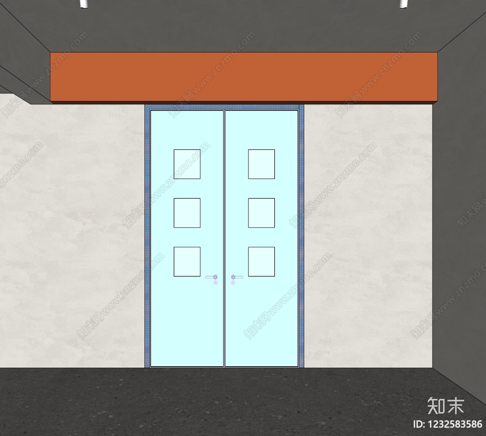 极简双开门SU模型下载【ID:1232583586】