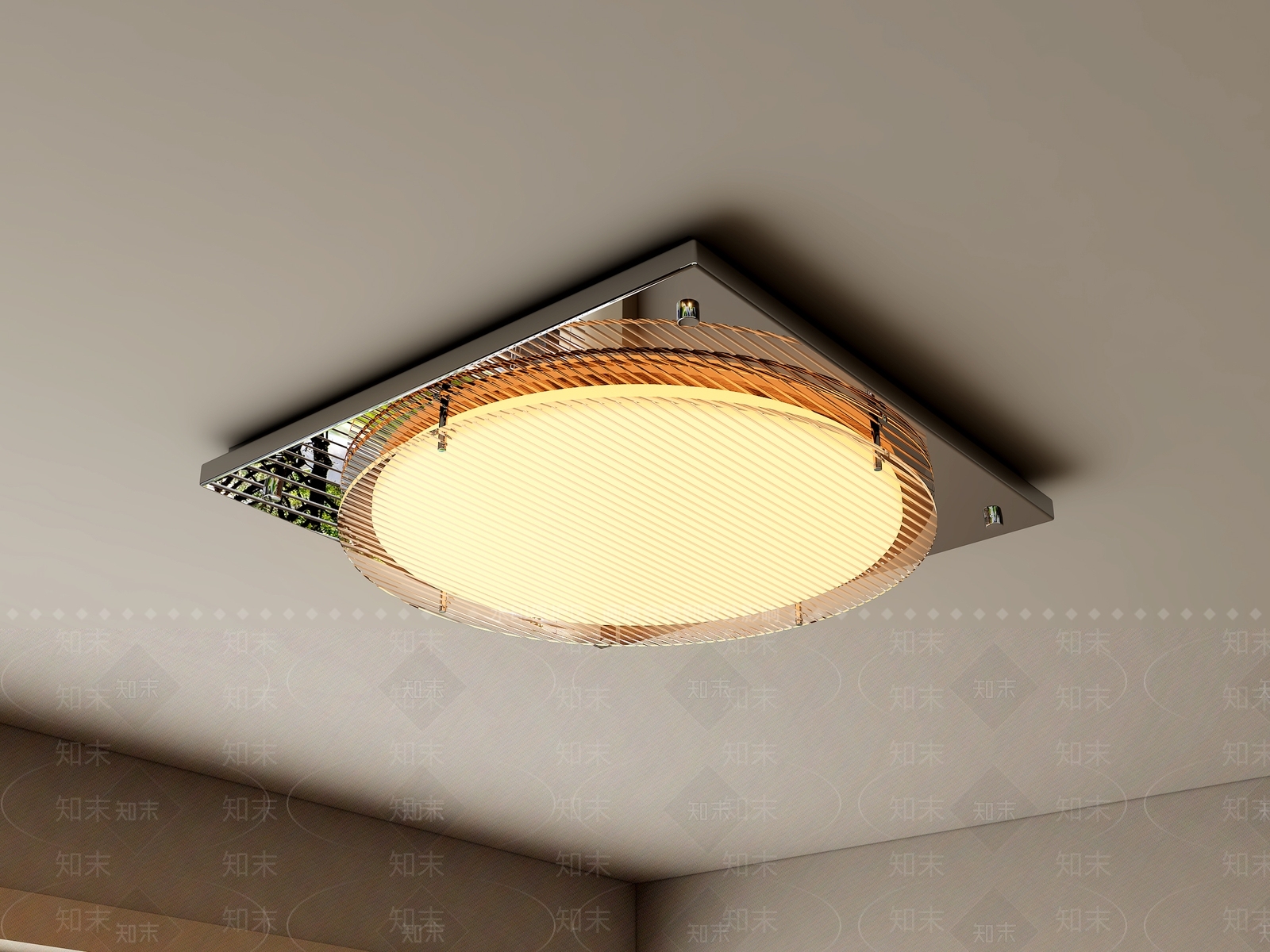 轻奢吸顶灯3D模型下载【ID:1232586147】