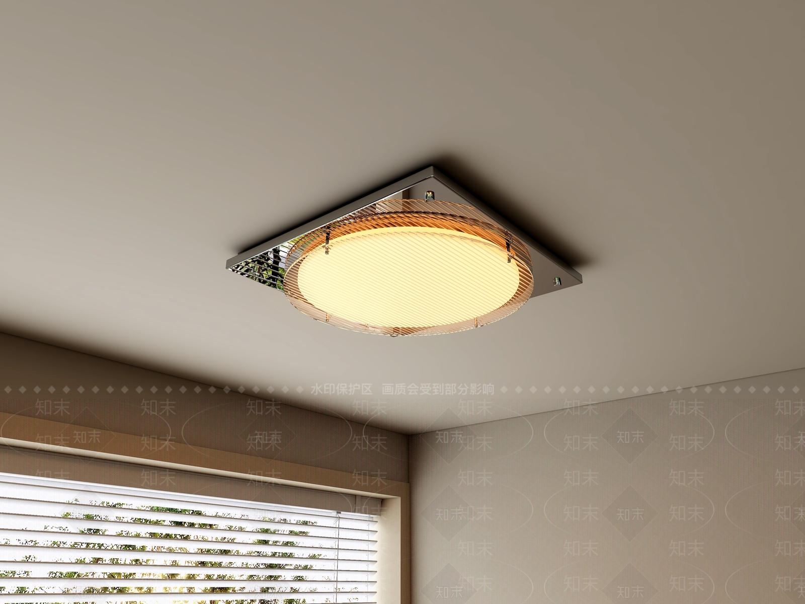 轻奢吸顶灯3D模型下载【ID:1232586147】