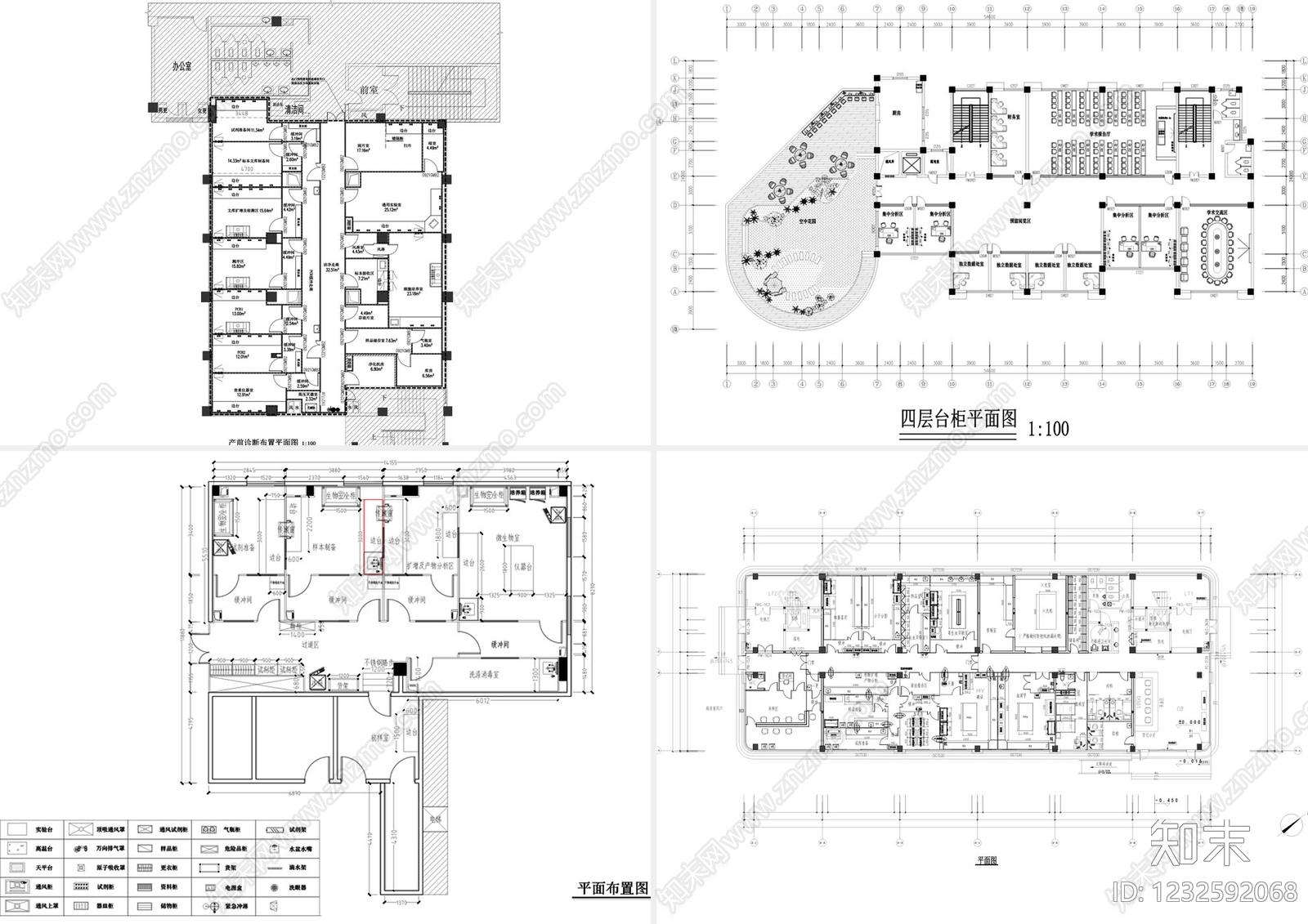 其他医疗空间cad施工图下载【ID:1232592068】