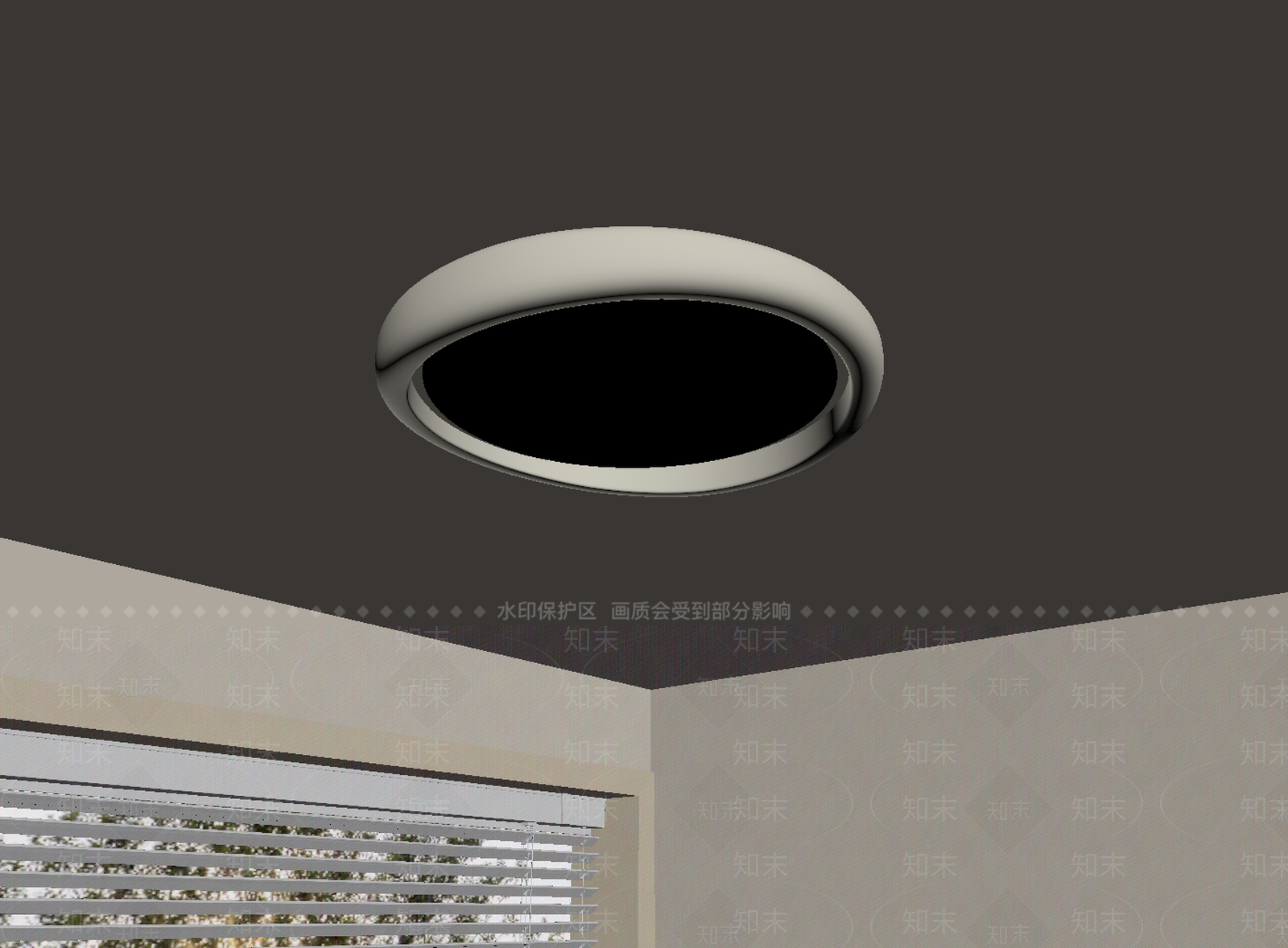 奶油风吸顶灯SU模型下载【ID:1232592476】