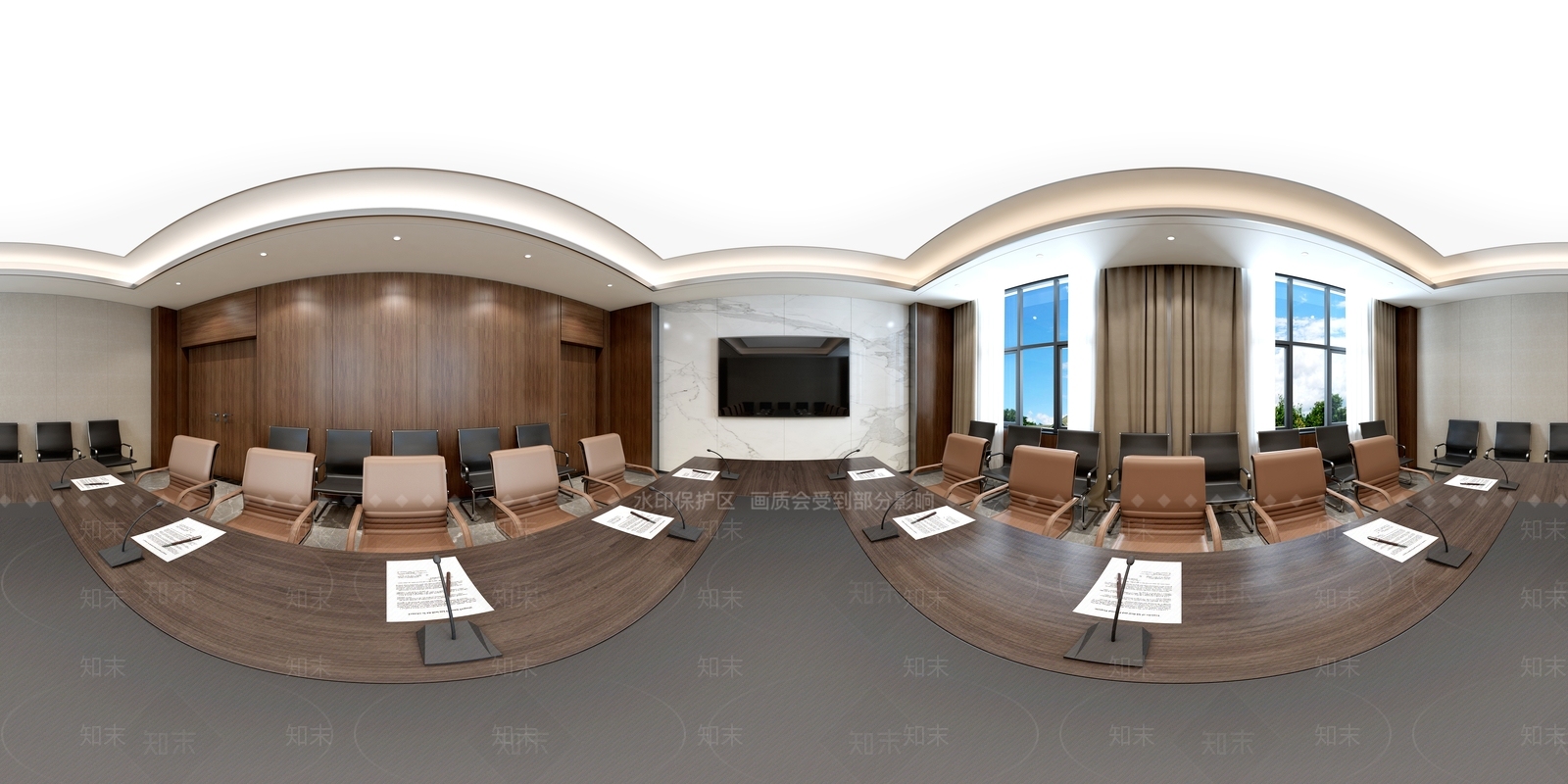 现代简约会议室3D模型下载【ID:1232593999】