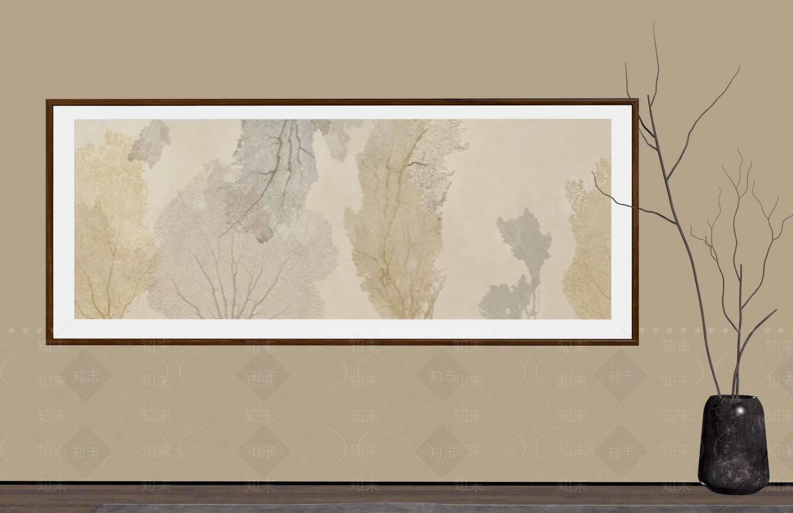 新中式抽象画SU模型下载【ID:1232600462】