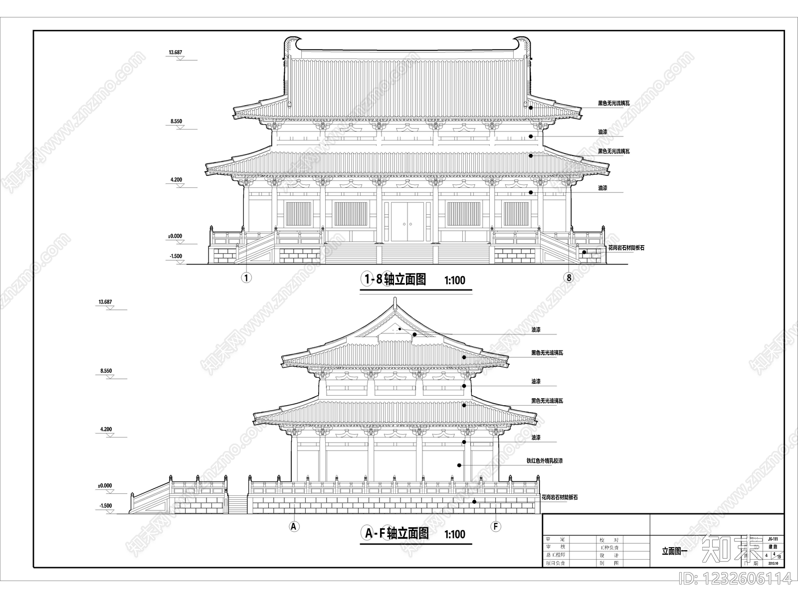 205套古建筑寺庙大雄宝殿佛塔楼阁牌坊牌楼仿古建筑CAD施工图cad施工图下载【ID:1232606114】