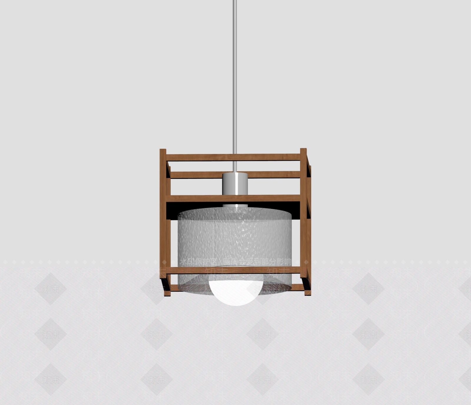 原木风吊灯SU模型下载【ID:1232611613】