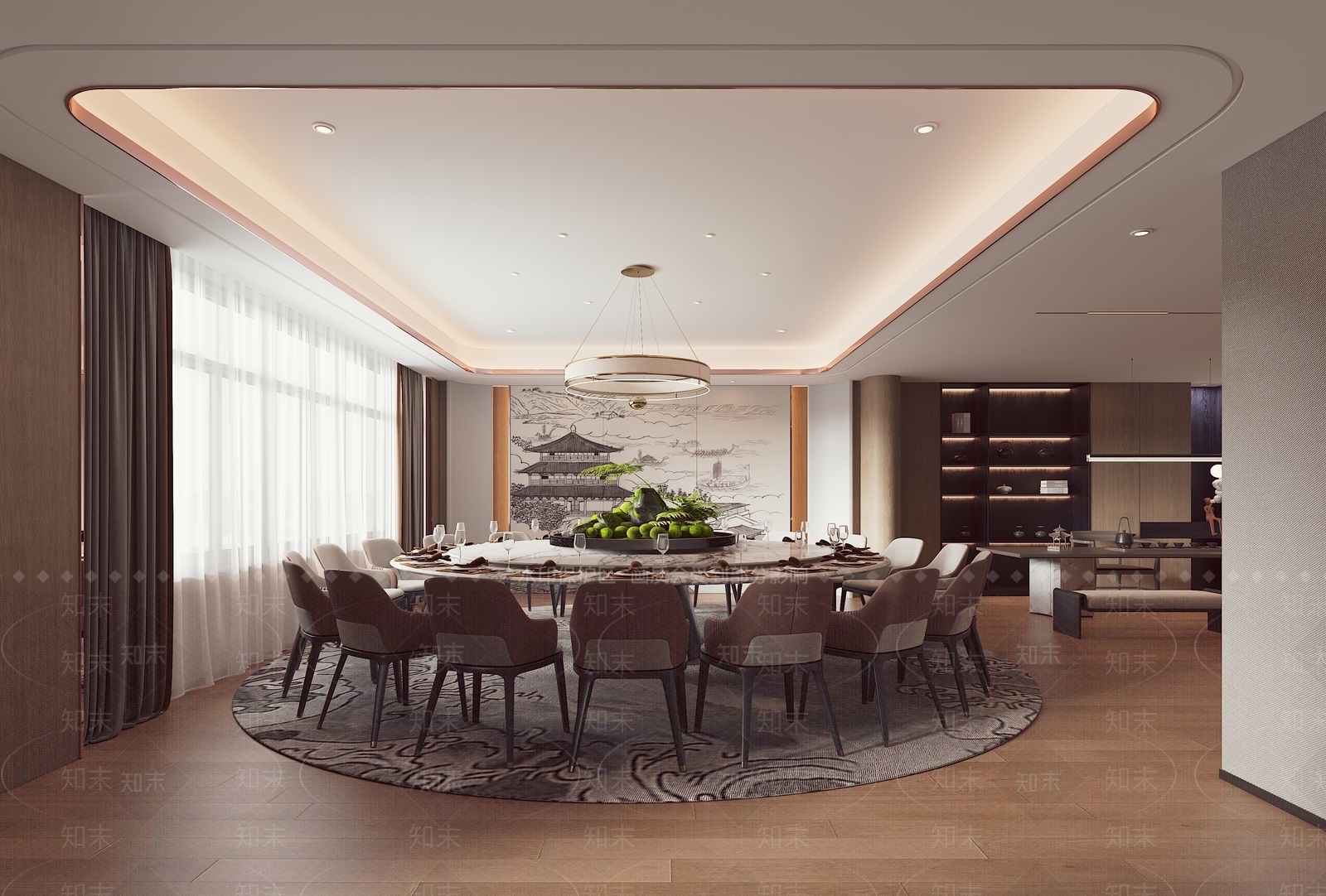 新中式包厢3D模型下载【ID:1232615131】