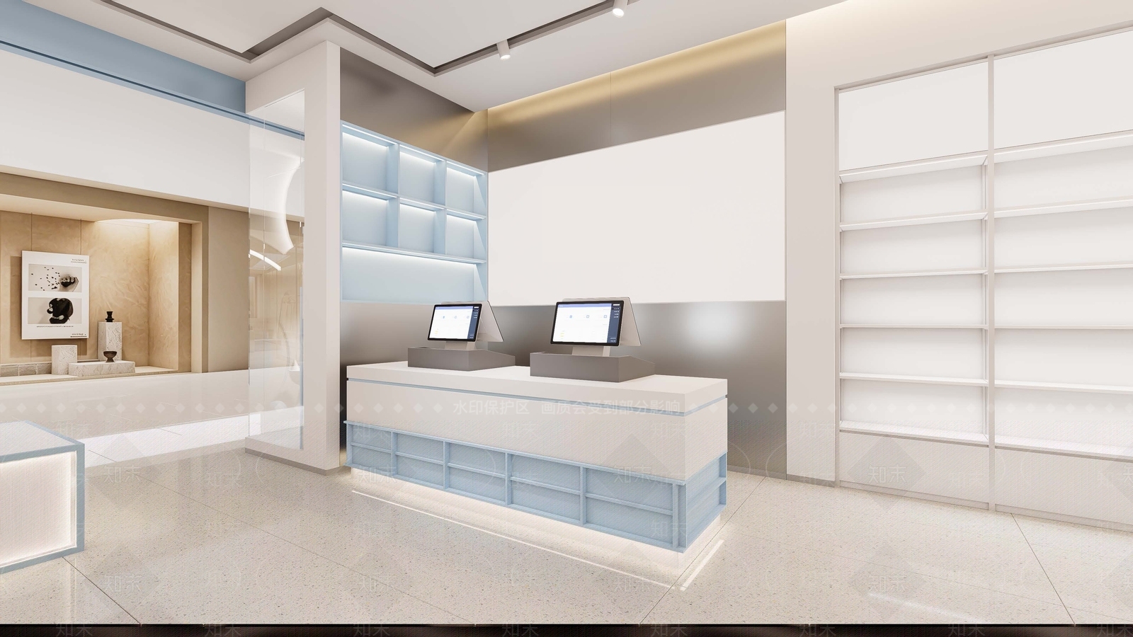 现代简约珠宝店SU模型下载【ID:1232617251】
