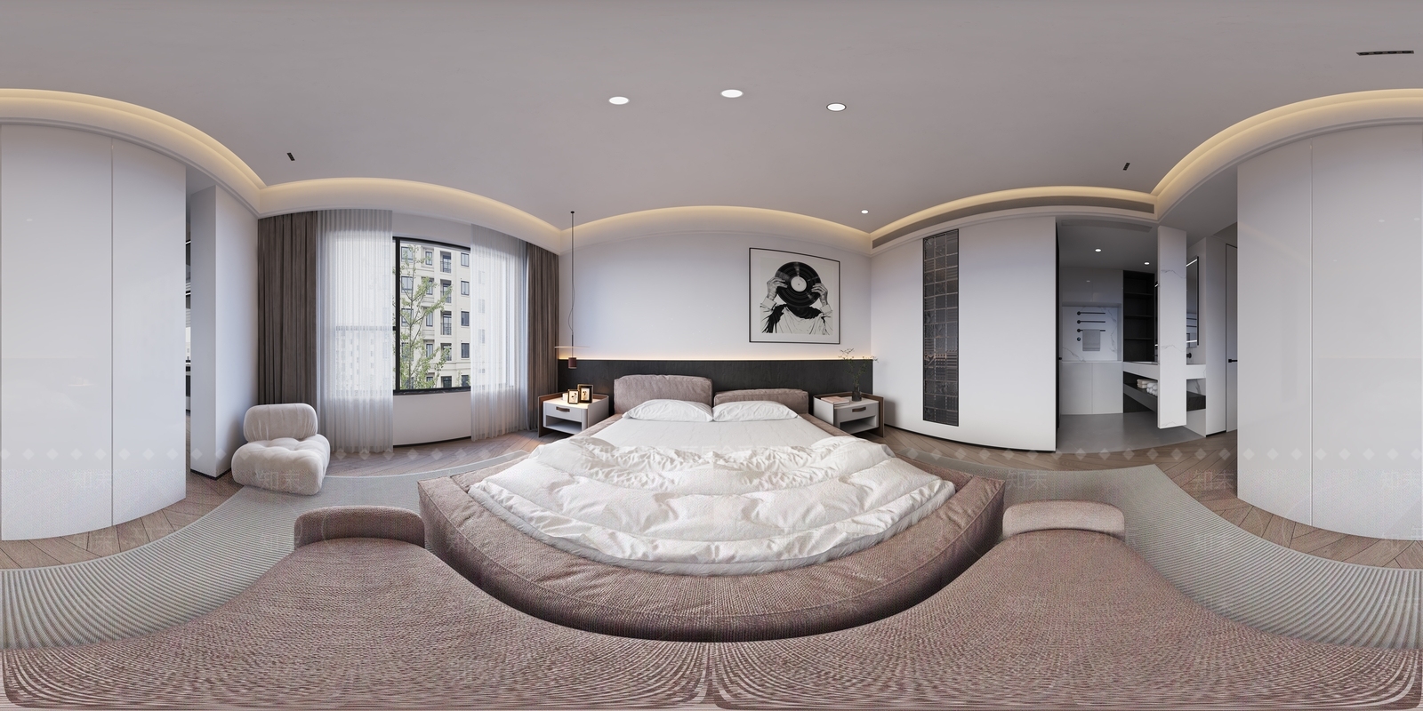 现代简约主卧3D模型下载【ID:1232630770】