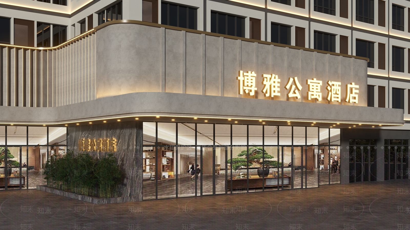 新中式门头SU模型下载【ID:1232637586】