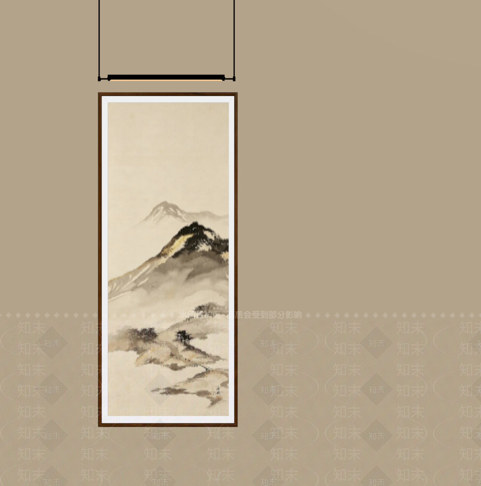 中古风山水画SU模型下载【ID:1232638268】