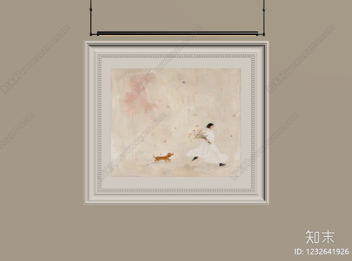 奶油风挂画SU模型下载【ID:1232641926】