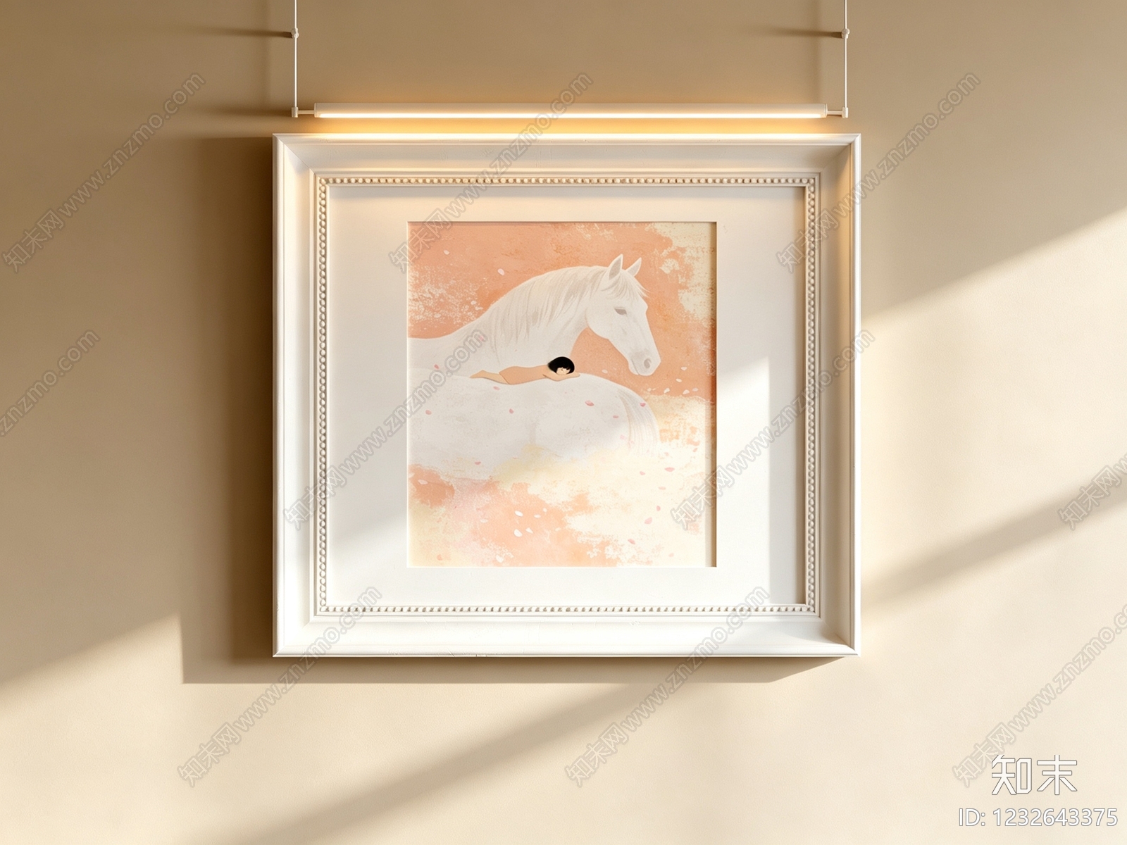 奶油风挂画SU模型下载【ID:1232643375】