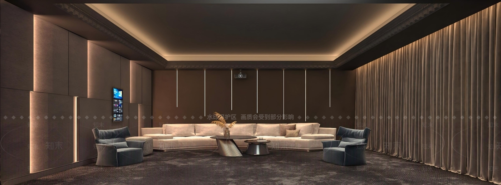 意式极简影音室3D模型下载【ID:1232644853】