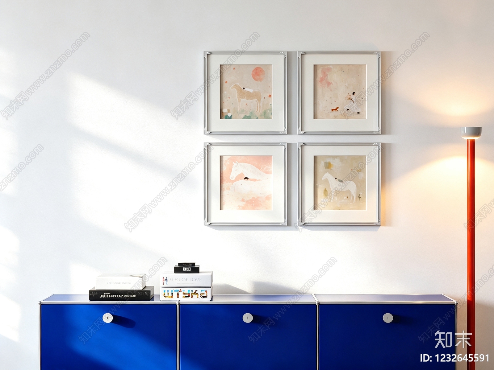 包豪斯挂画组合SU模型下载【ID:1232645591】