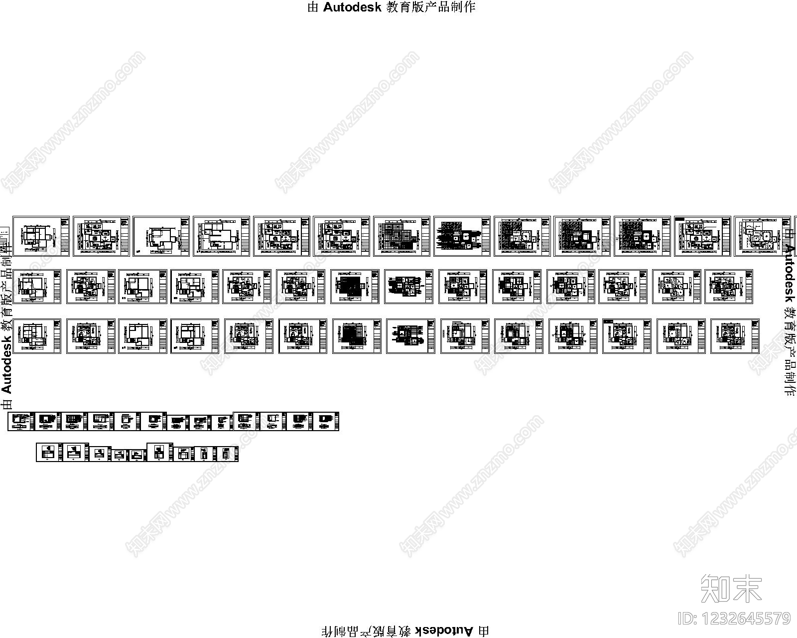 别墅cad施工图下载【ID:1232645579】